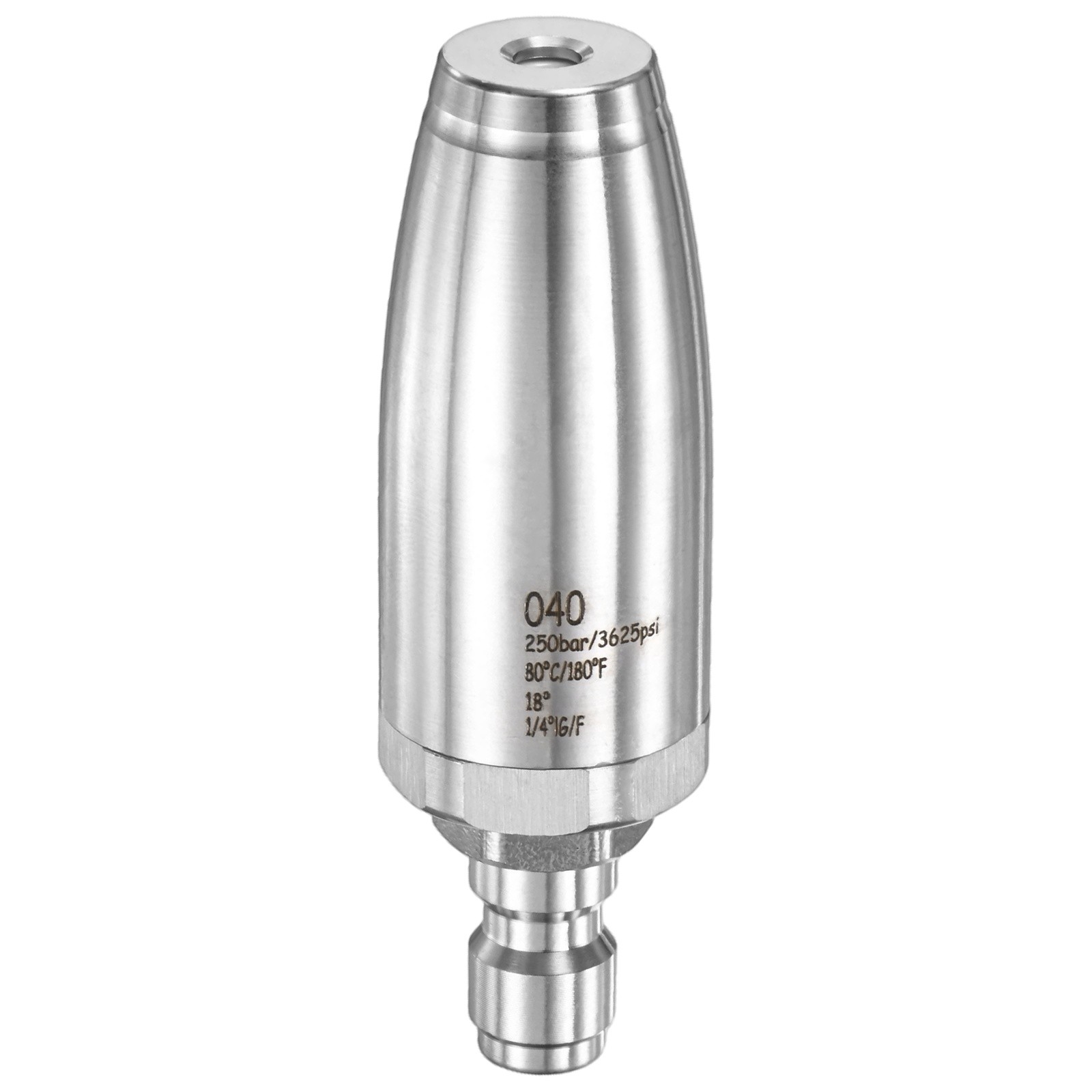 1-Pack Pressure Washer Turbo Nozzle Tips Set, 360° Rotating, 4 GPM [Silver]