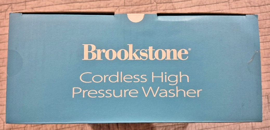 Brookstone Portable Cordless High Pressure Water Spray Gun Car Washer Cleaner