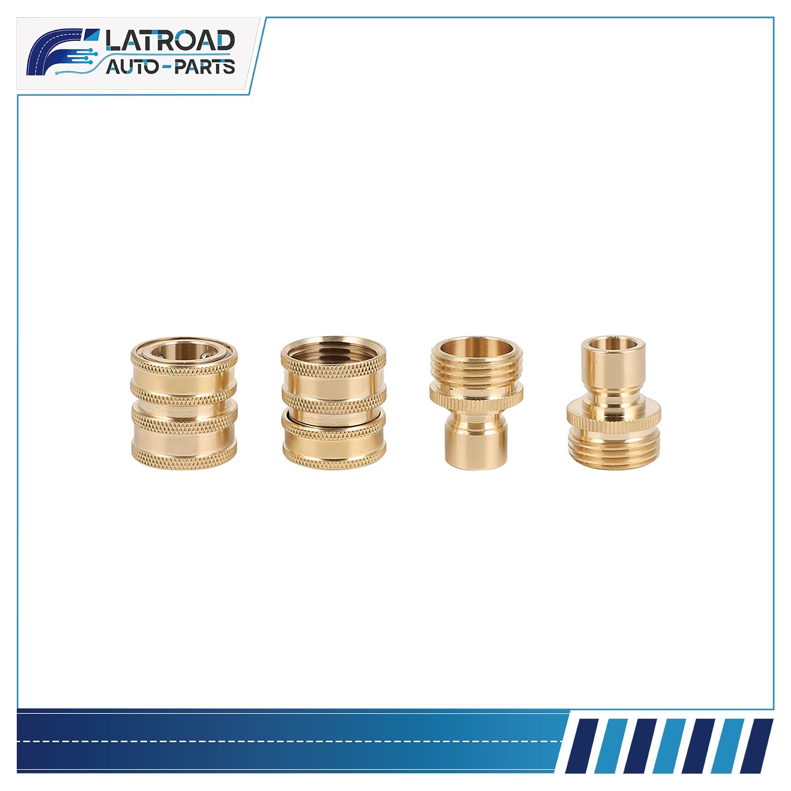 New 3/4″ Garden Hose Quick Connect Water SOLID Brass Female Male Connector Set