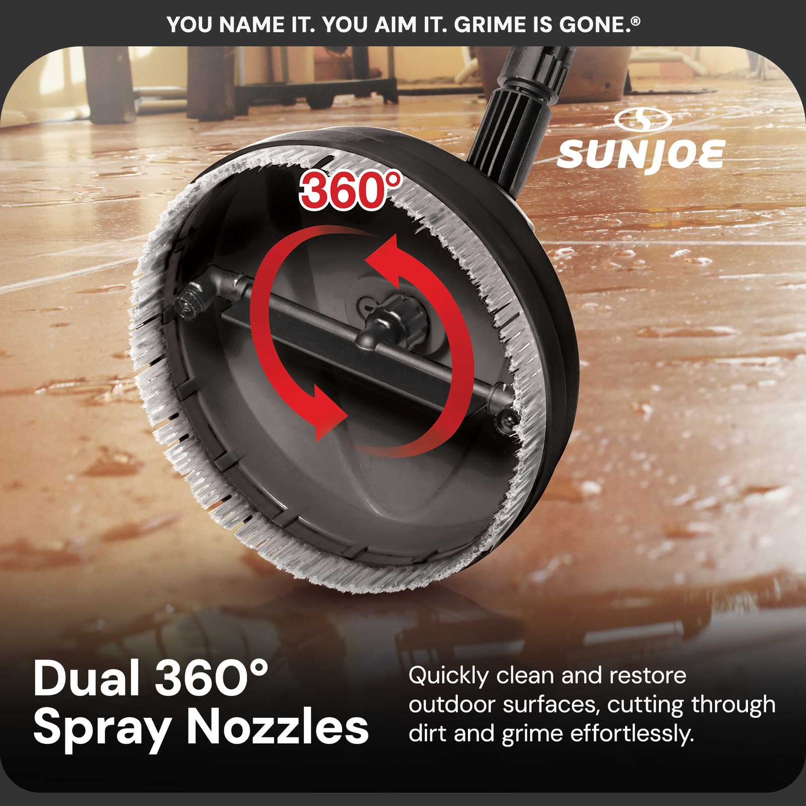 Sun Joe Portable 10 Inch Pressure Washer Attachment, Multi Surface (Used)