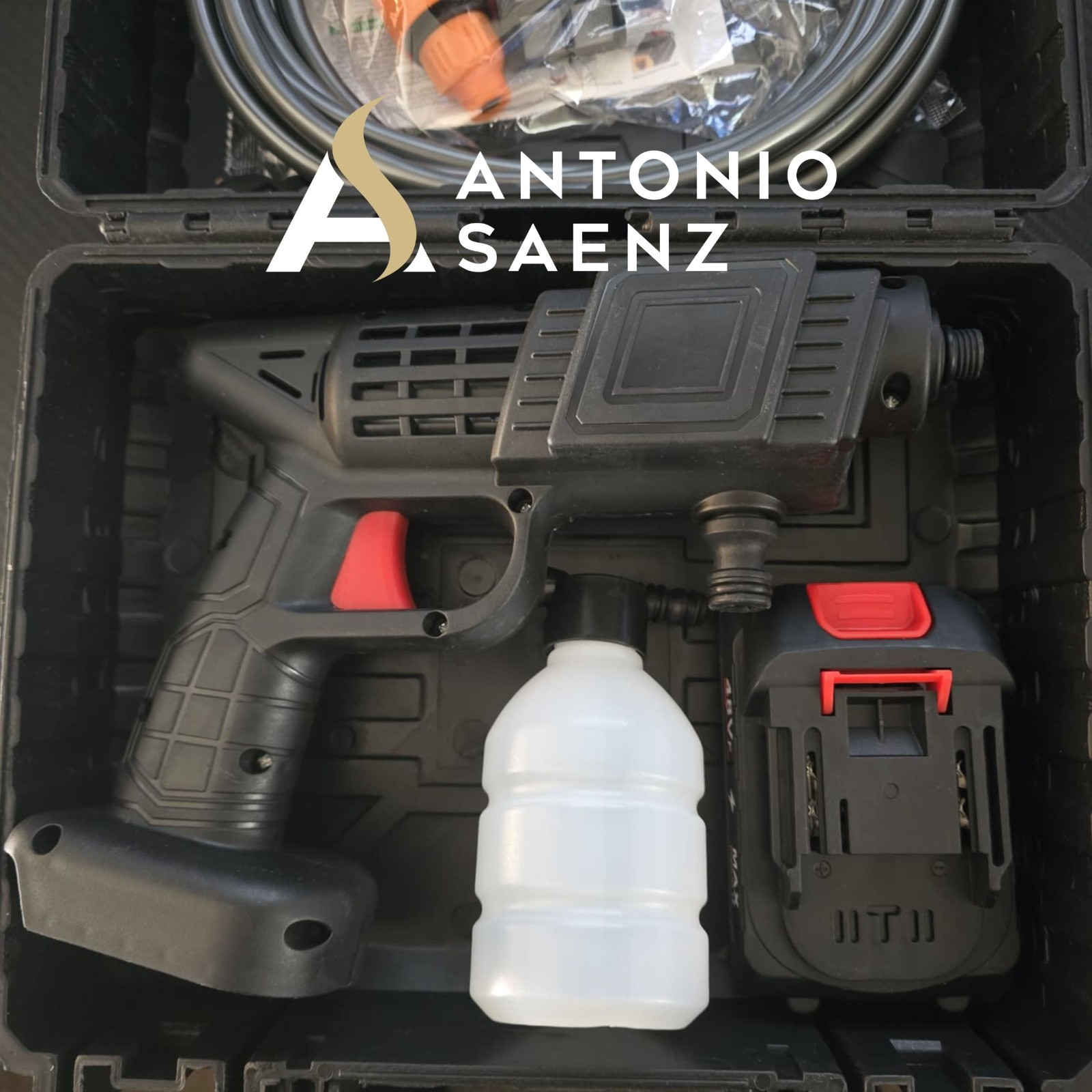 48V Cordless Electric Pressure Washer Gun 435 PSI Dual Battery Kit With Case