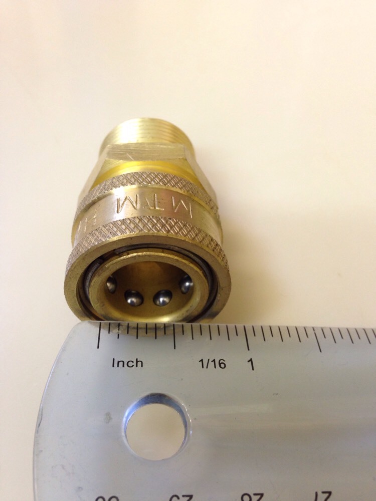 MTM Hydro – COUPLER BRASS 3/8 Quick Connect X M22 Male 14mm 24.0447