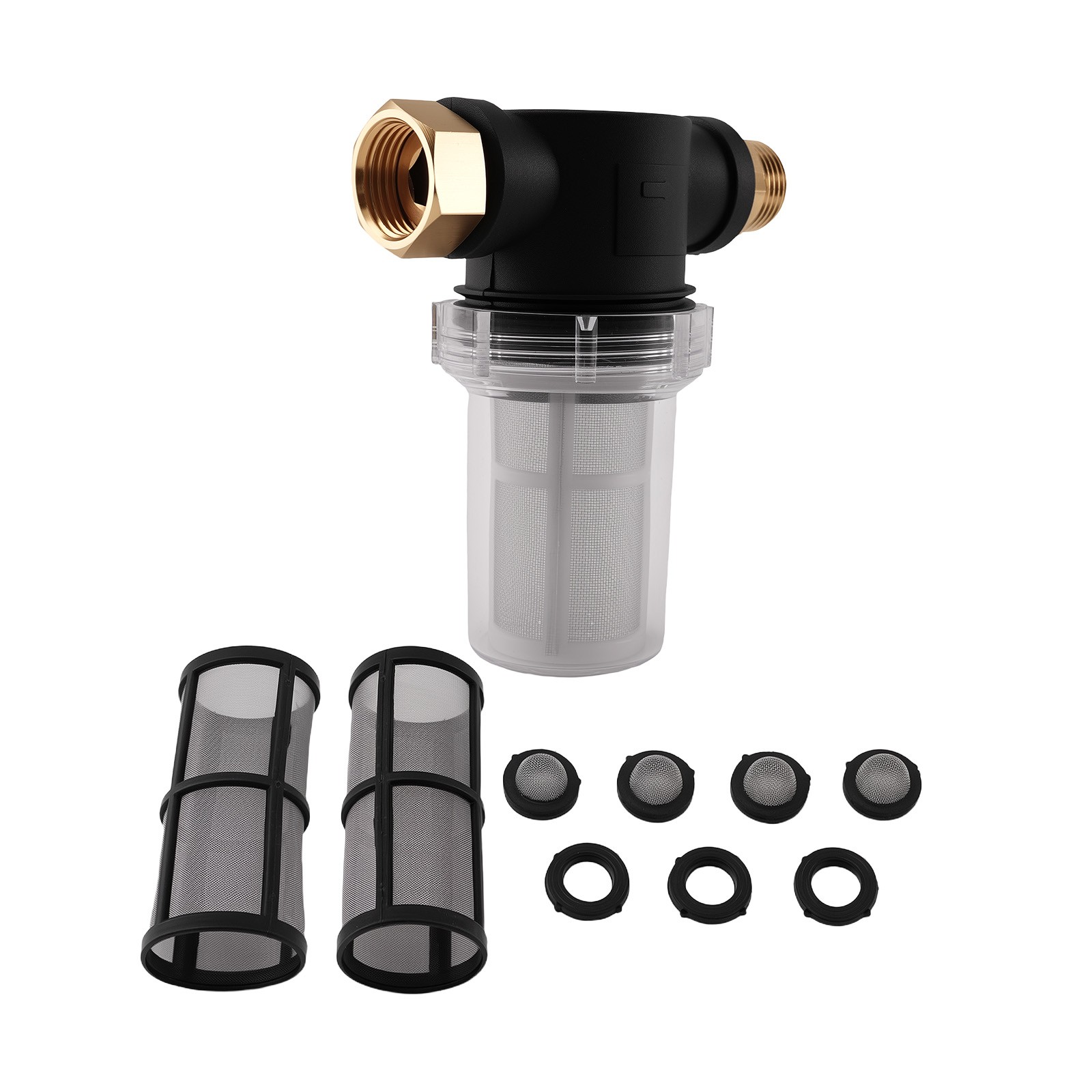 3/4″ Garden Hose Water Filter for Pressure Washer Inline Thread 100 Mesh Brass