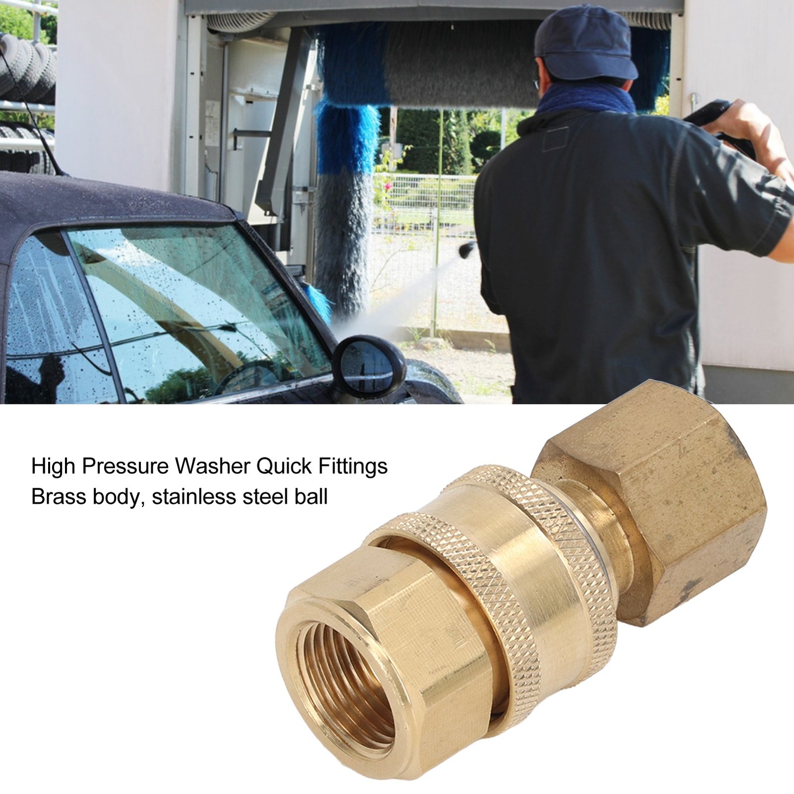 M18x1.5mm Female 5000PSI High Pressure Washer Fittings Washing Machine Pipe