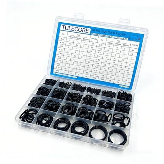 Universal Metric Nitrile Rubber(NBR) O Ring Assortment Kit for 20 Size 1020 Pcs