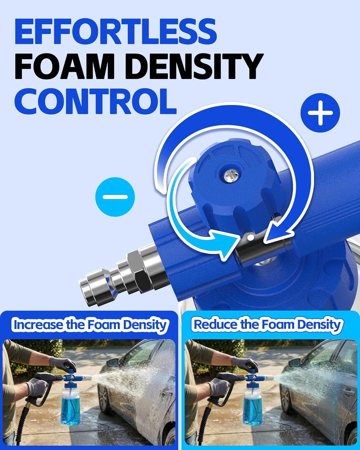 Foam Cannon for Pressure Washer with 1/4″ Quick Connector, Wide Mouth Foam Canno