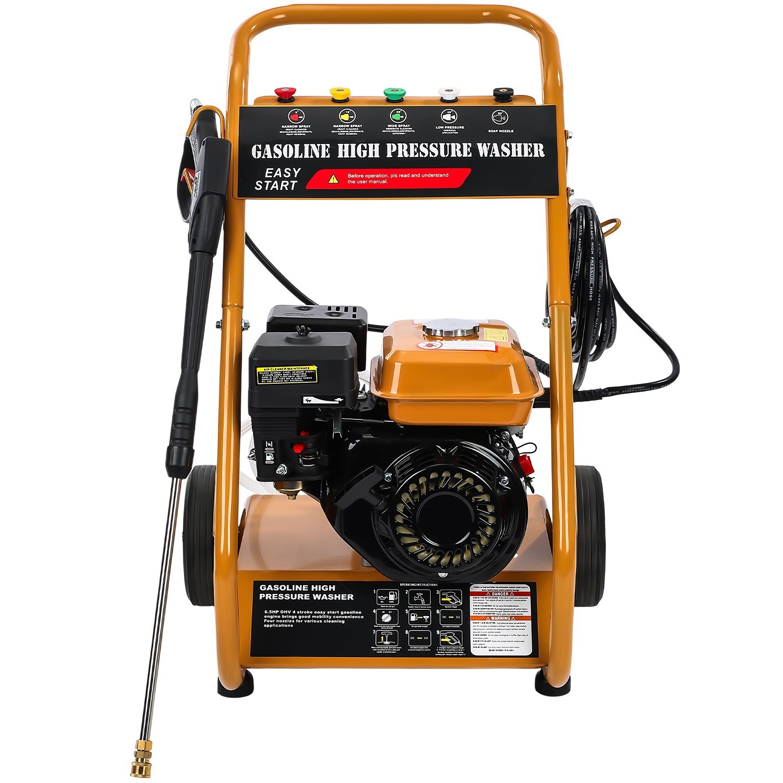 3950 PSI Gas Pressure Washer Gasoline 0.6 L Oil Capacity Gas Powered Washer
