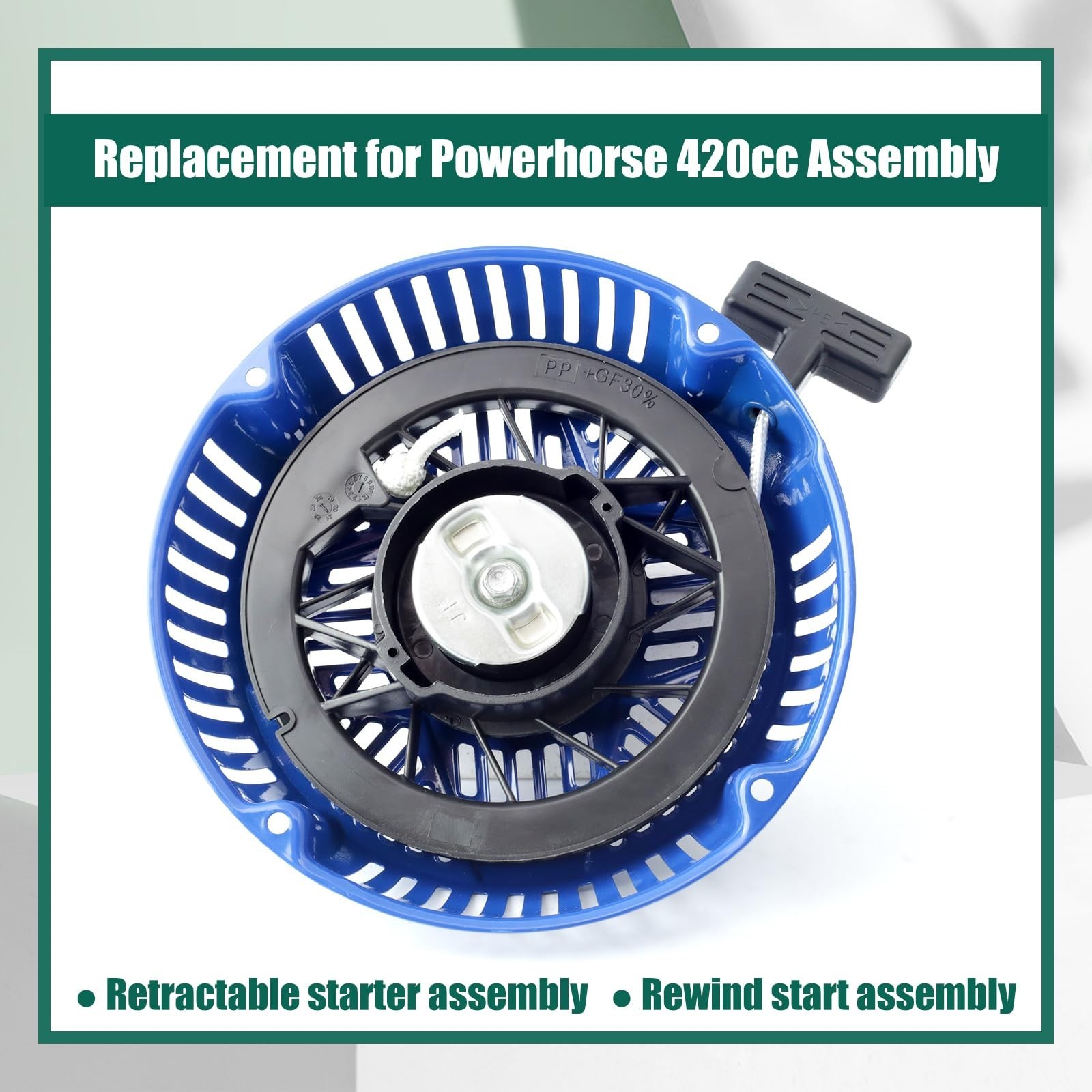 Recoil Starter Replacement for 420cc 457cc Generator & 15HP Pressure Washer 9000