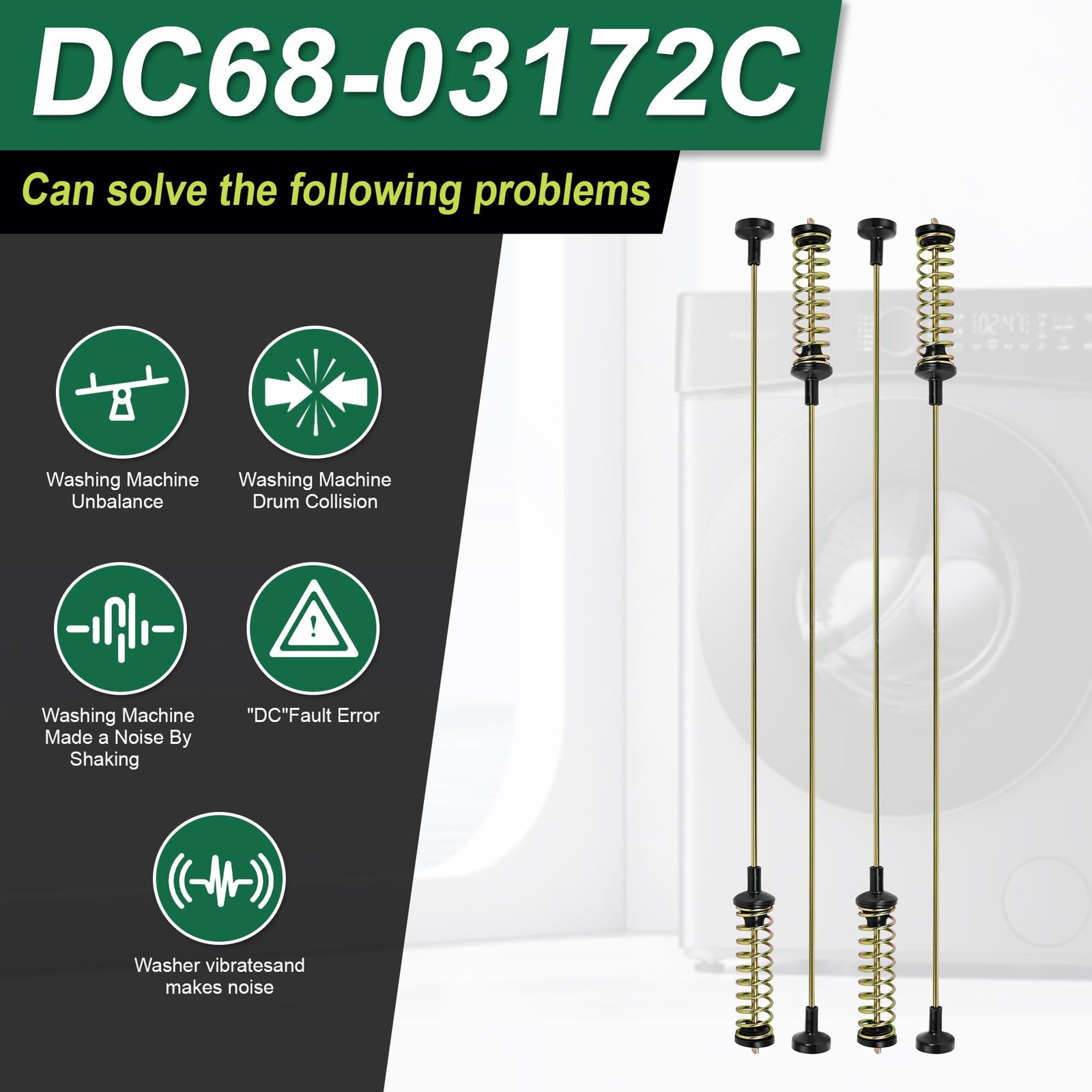 Upgraded DC68-03172C Suspension Rod Replace DC68-03172D,DC97-05280W,DC97-1635