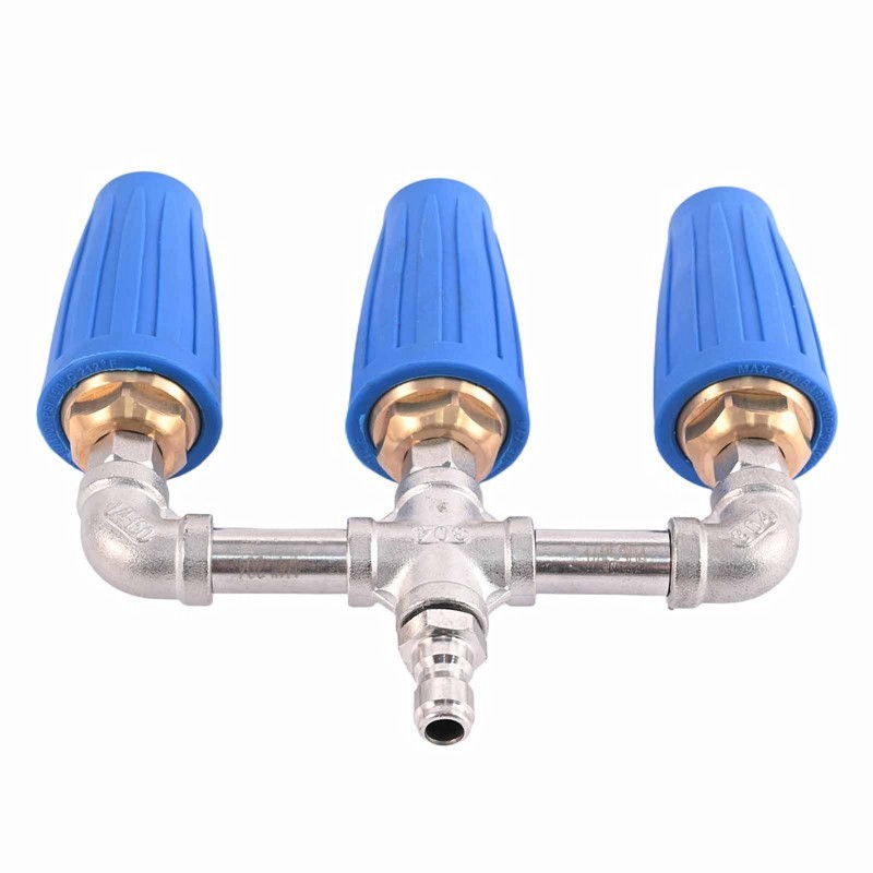 Triple Turbo Nozzle High Pressure Washer Rotating Spray Tip 4000PSI 1/4” Quick