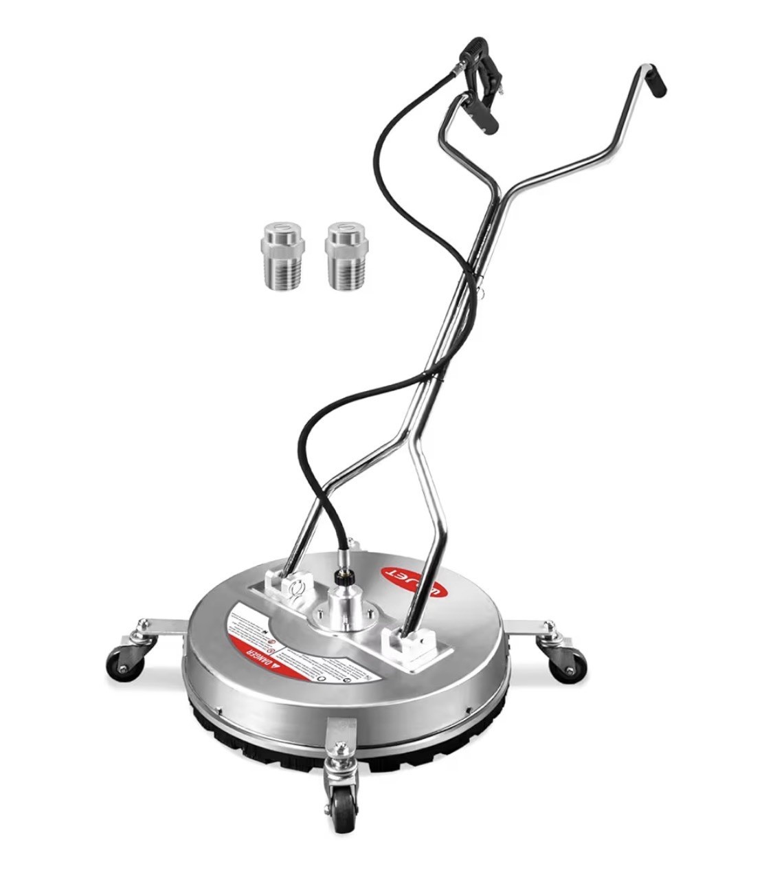 20″ Pressure Washer Surface Cleaner with 4 Wheels&Dual Handles, 4500PSI Stainles