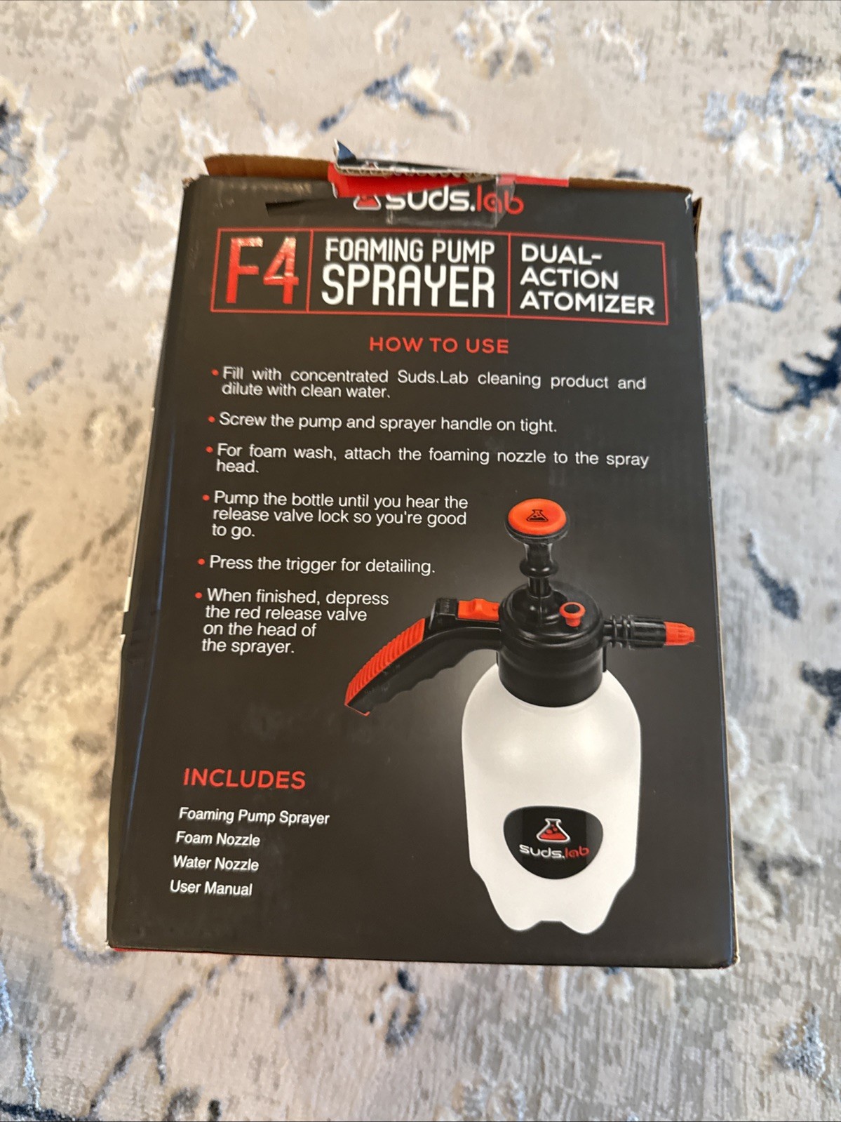 Suds Lab F4 Foaming Pump Sprayer with 70 oz UV Resistant Canister & Ergonomic…