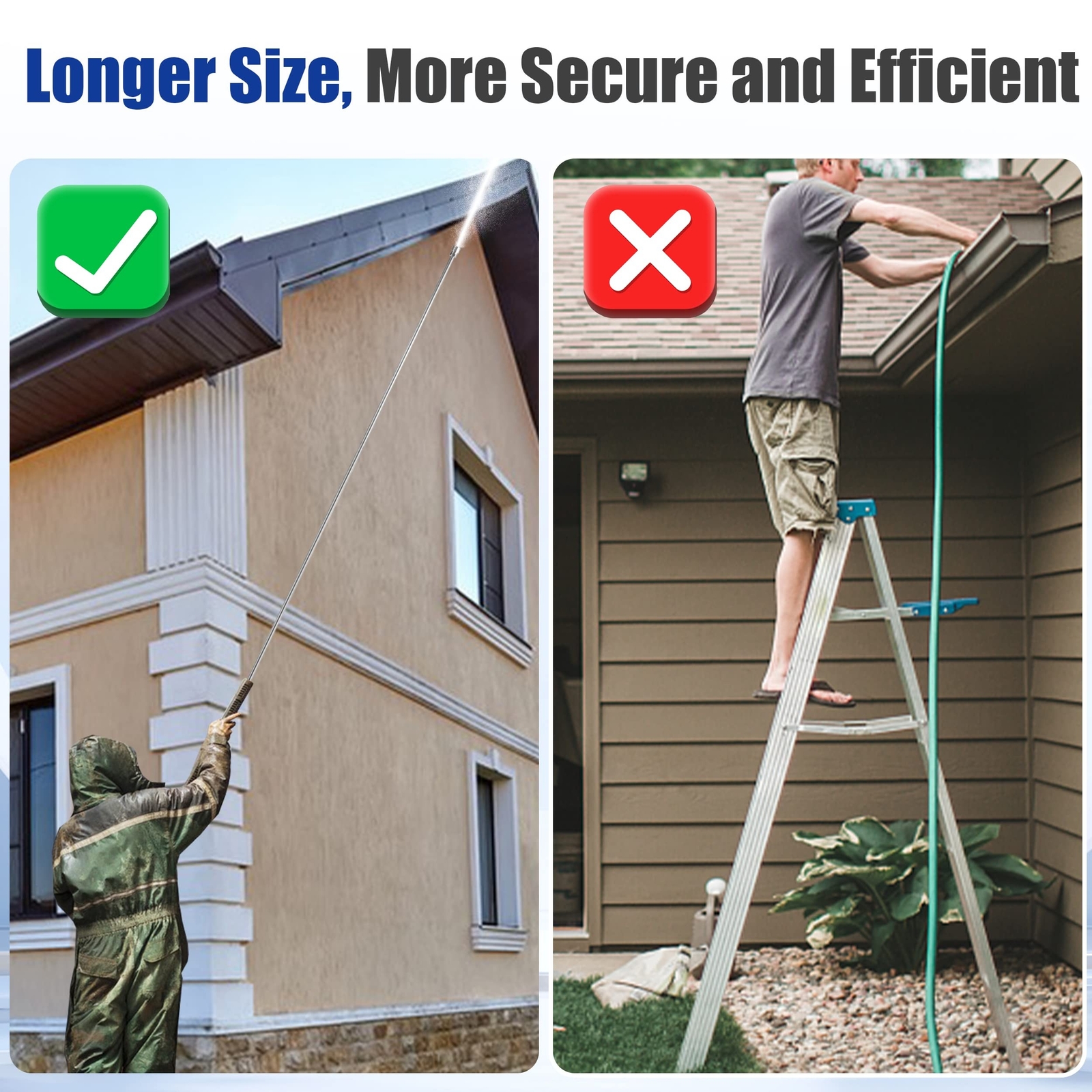M MINGLE Pressure Washer Extension Wand – 60″ Upgrade Power Washer Lance – Pr…