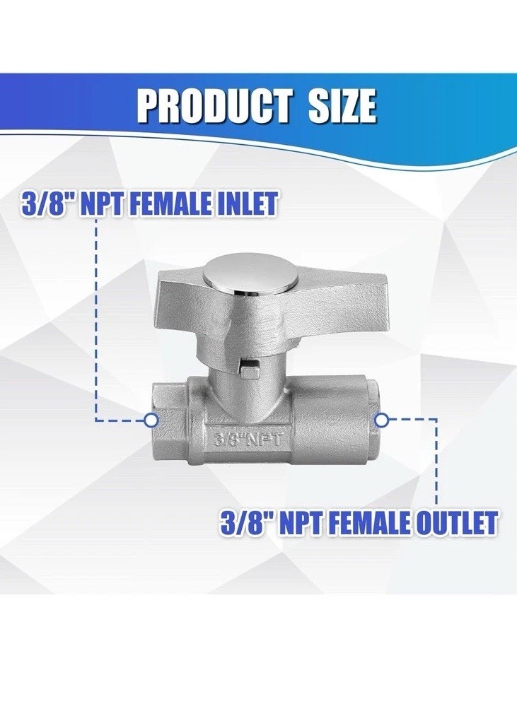 2pk – Ball Valve Pressure Washer 3/8″ Quick Connect Ball Valve Power Washer Hose