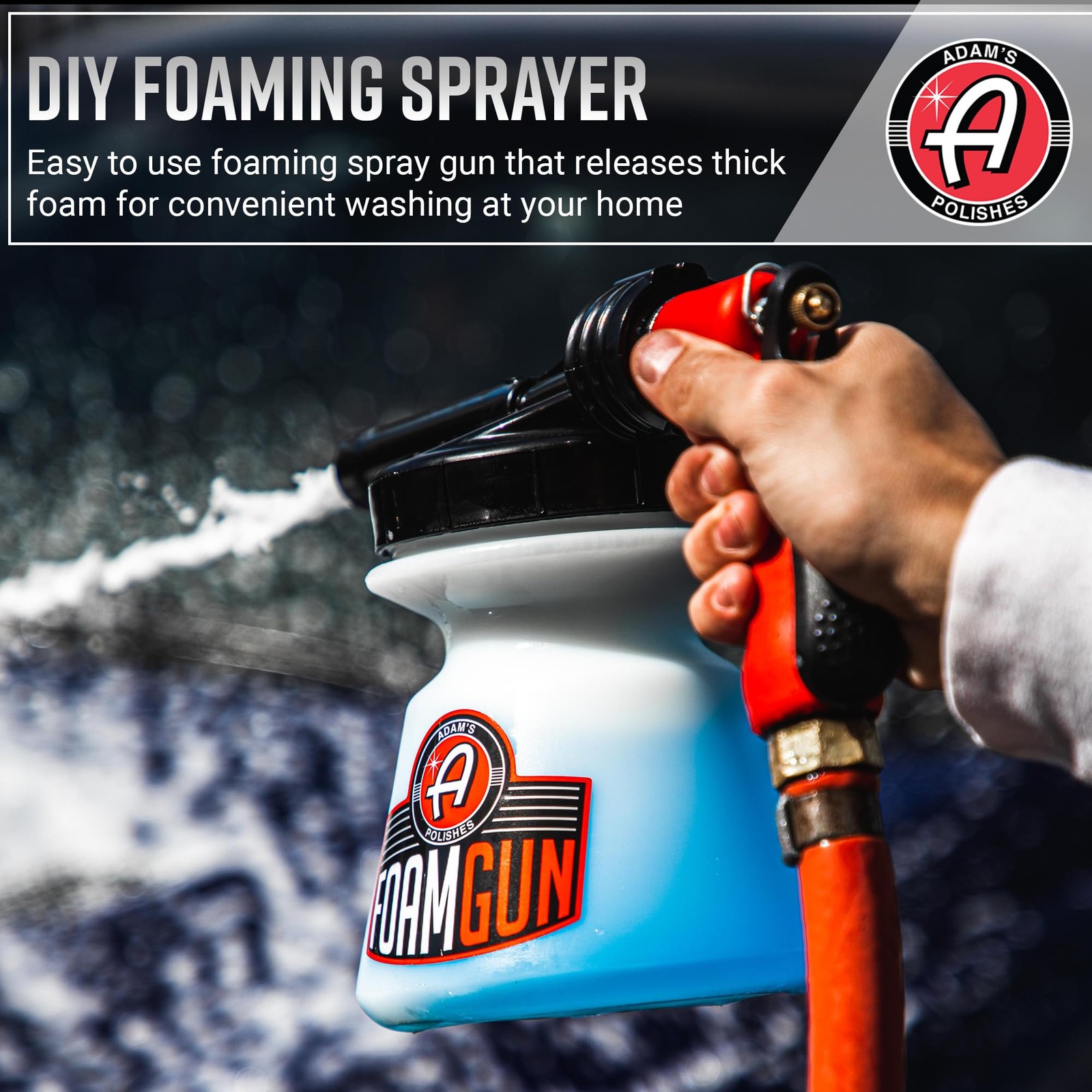 Adam’s Foam Car Wash Foam Sprayer – Connects to Garden Hose for Car Washing, …