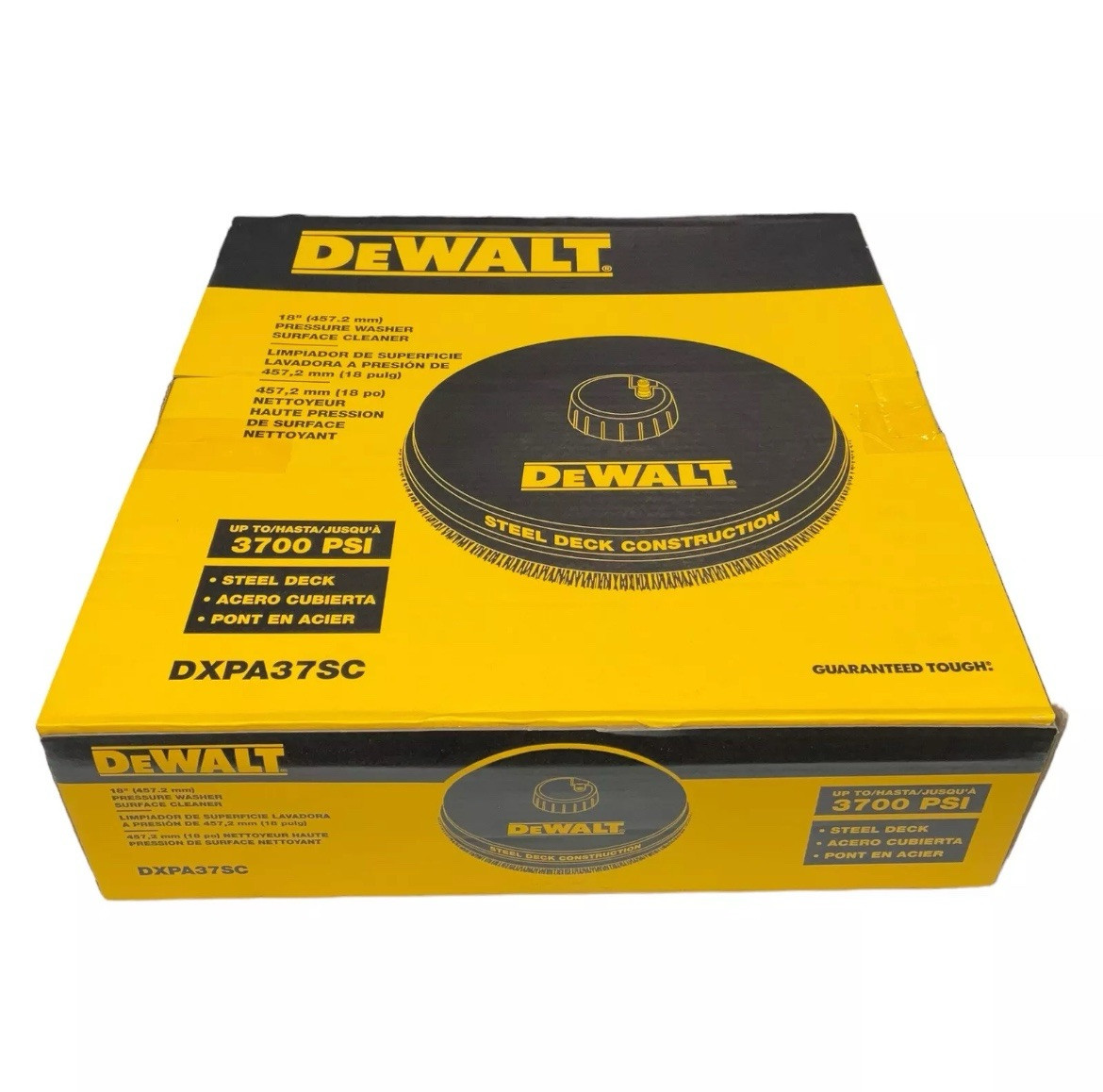 DEWALT DXPA37SC 18″ Surface Cleaner for Pressure Washer Steel Deck 3700 Psi