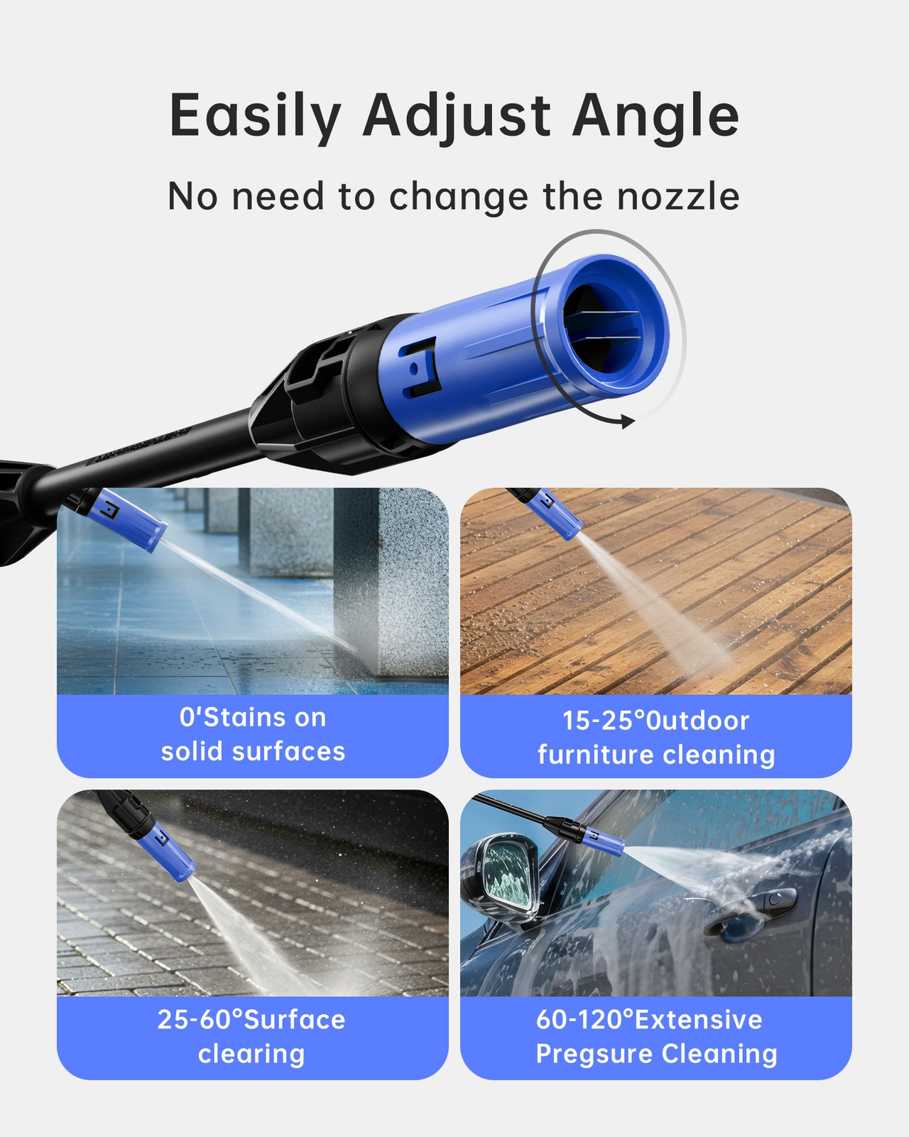 Electric Pressure Washer 4500PSI High Pressure Cleaning Machine with Hose Nozzle