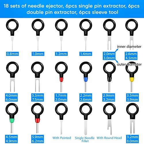 Terminal Extractor Removal Tool Kit, Wire Connector Pin Release tool & Bag,82 pc