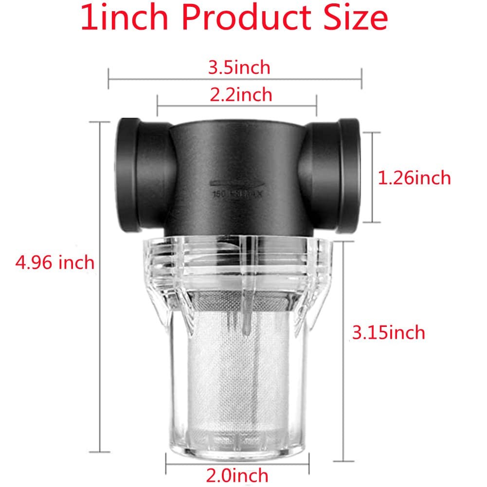 Sediment Filter Pressure Washer Filter Stainless Steel Filter 40Mesh Screen f…