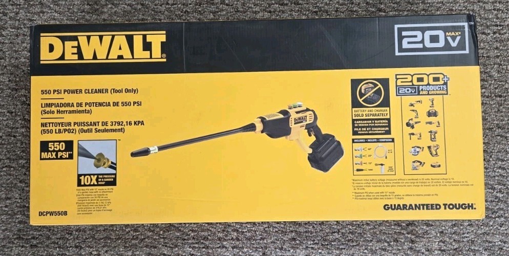 Dewalt 20V DCPW550B 550PSI Power Cleaner TOOL ONLY