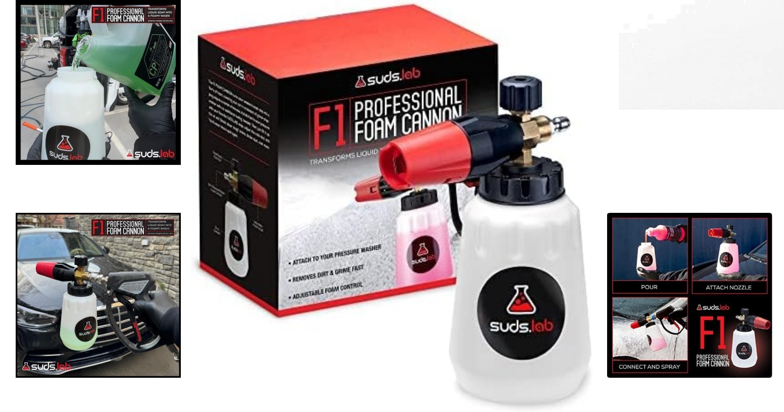 Ultimate Foam Cannon for Car Washing: Suds Lab F1 with Adjustable Nozzle