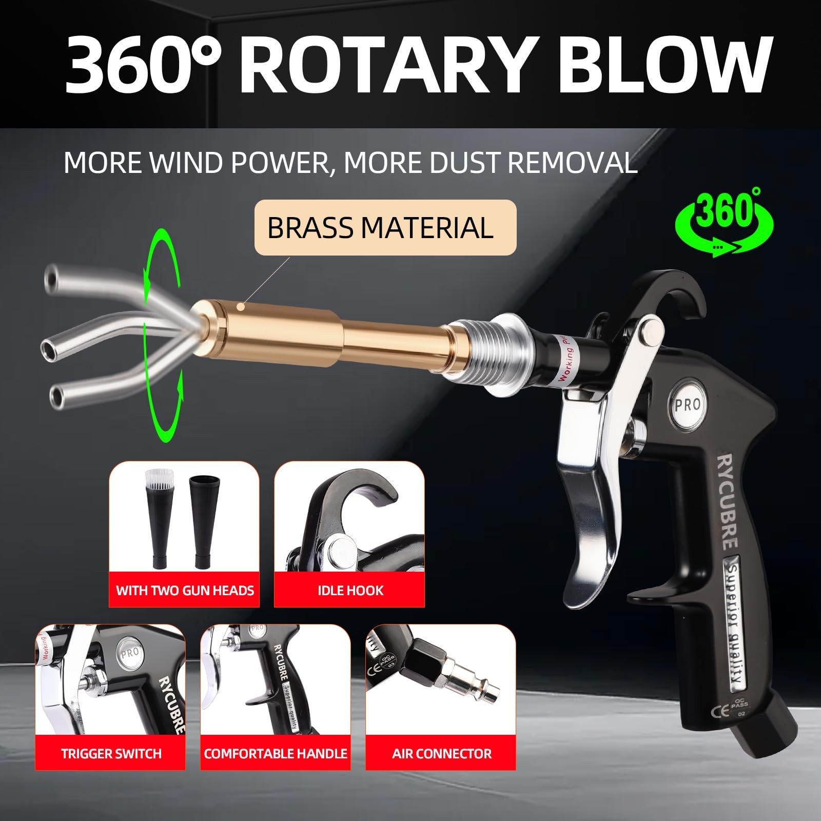 Tornado Dry Cleaning Gun Tornado Car Cleaning Gun Tornado Dry Air Blow Gun wi…