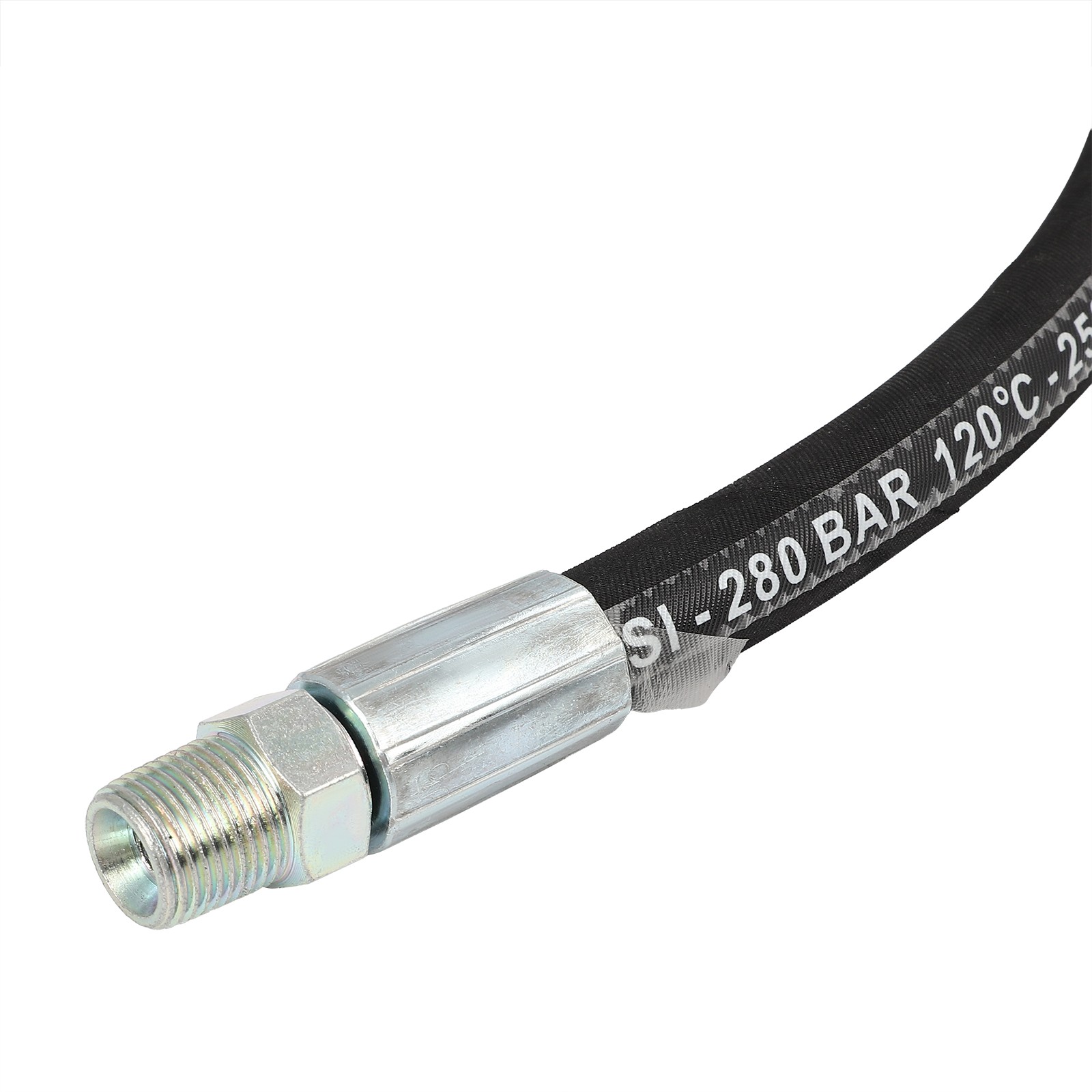 4000PSI Pressure Washer Whip Hose – Swivel 4 FT 3/8 NPT Solid + M22 Female
