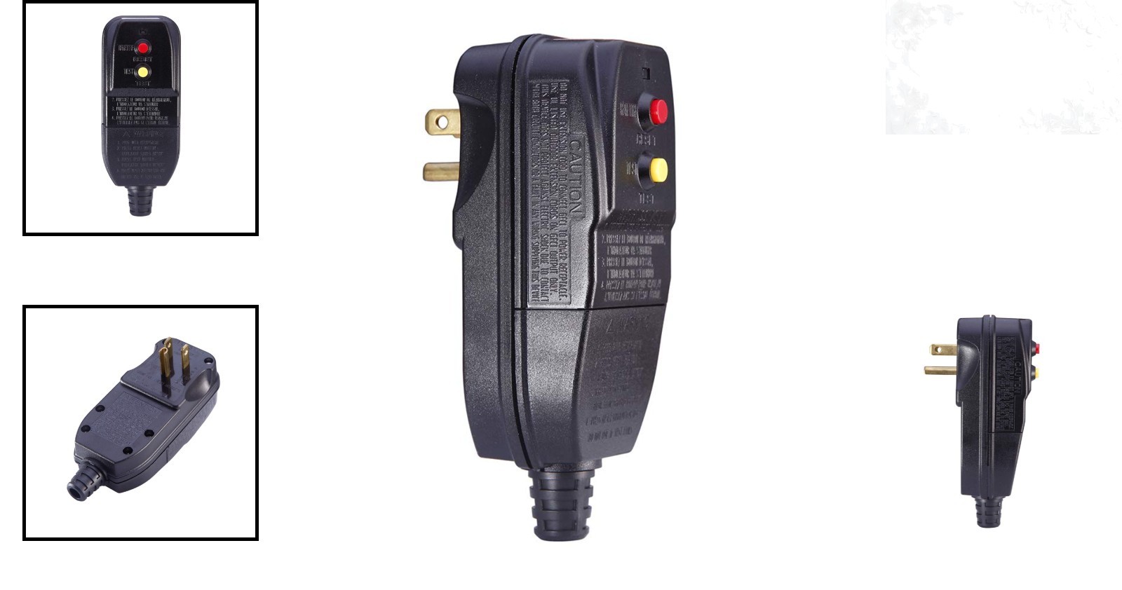 GFCI Outlet Plug 15A 120V Waterproof Circuit Breaker for Pool Pump Pressure W…