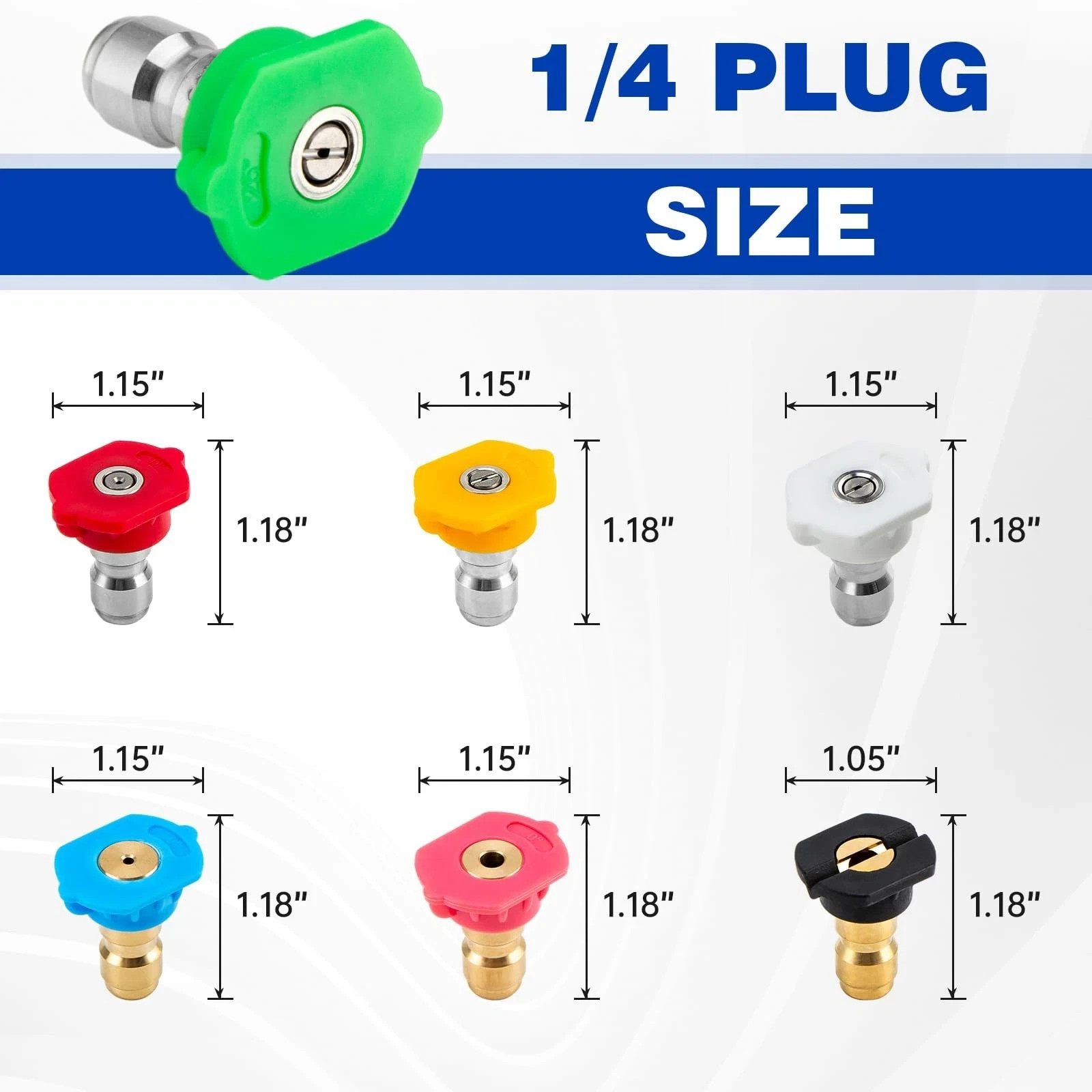 Pressure Washer Tips, Pressure Washer Nozzle Tips with Nozzle Holder, Set of …