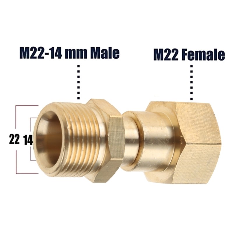 Rotating Hose Adapter M22 Fitting 360 Degree Rotation Washer Outlet Adapter