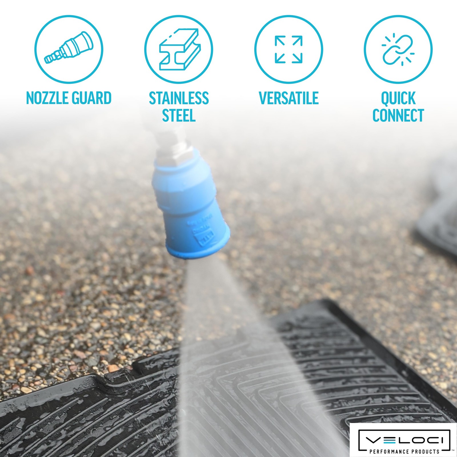 Acqualine Stainless Steel Pressure Washer Nozzle Guard Holder Tips Protector wit