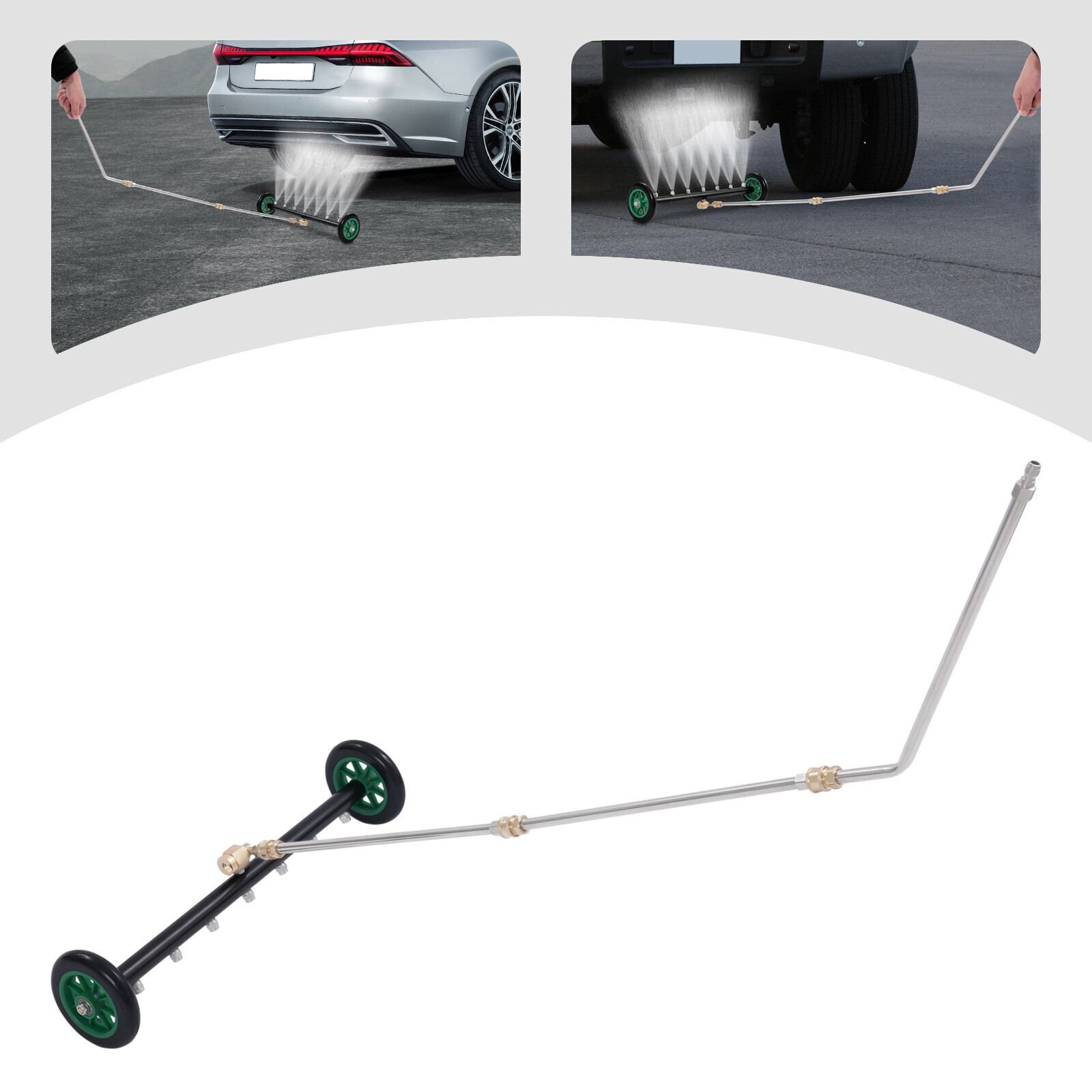 4000 PSI Under Car Pressure Washer Attachment with 7 Nozzles
