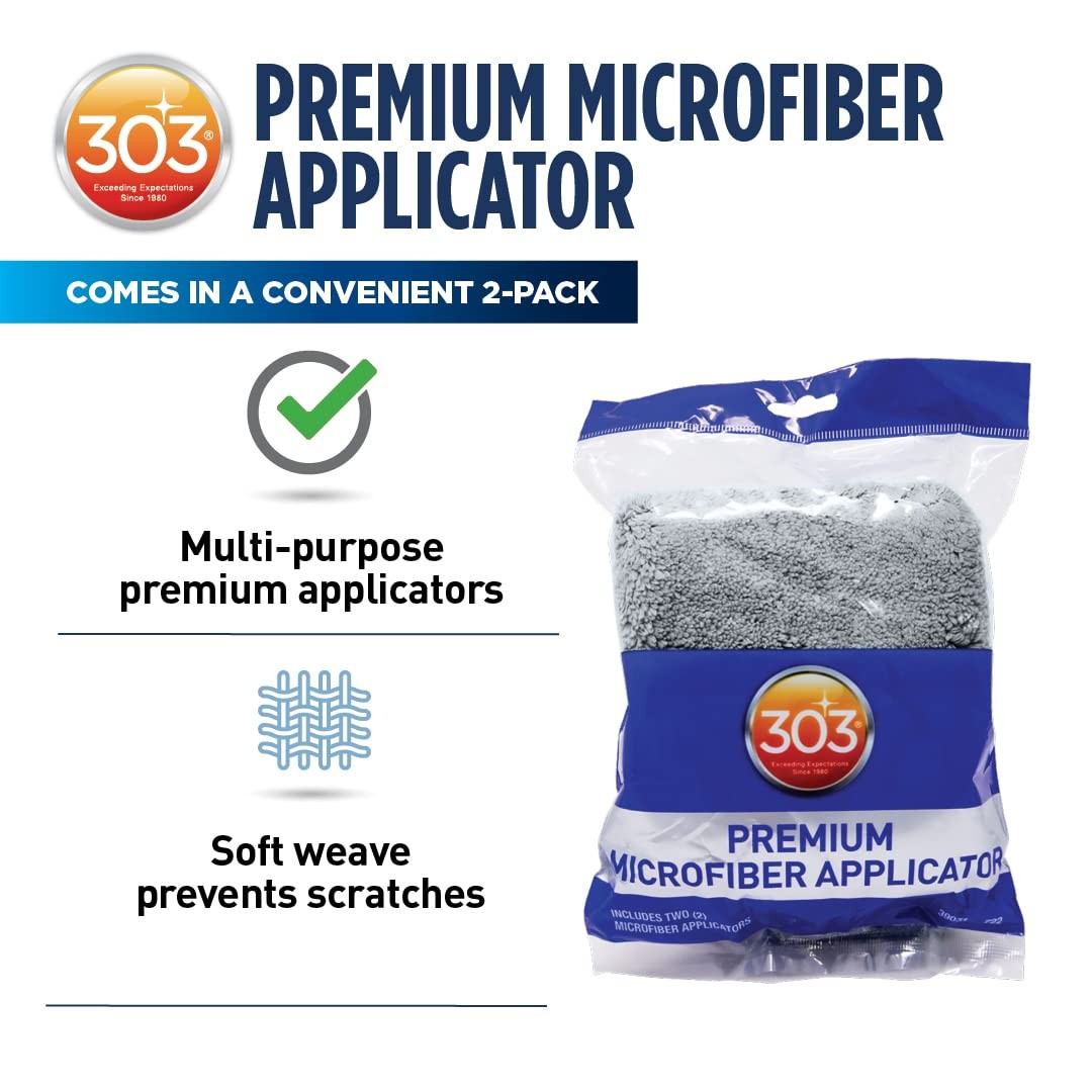 Premium Microfiber Applicator 2 Count Car Detailing Applicator Pads Gentle Scr