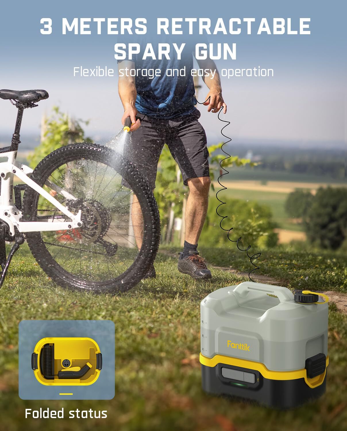 NB8 Nano Portable Cordless Electric Sprayer w/2.1Gal Tank,Retractable Spray Head