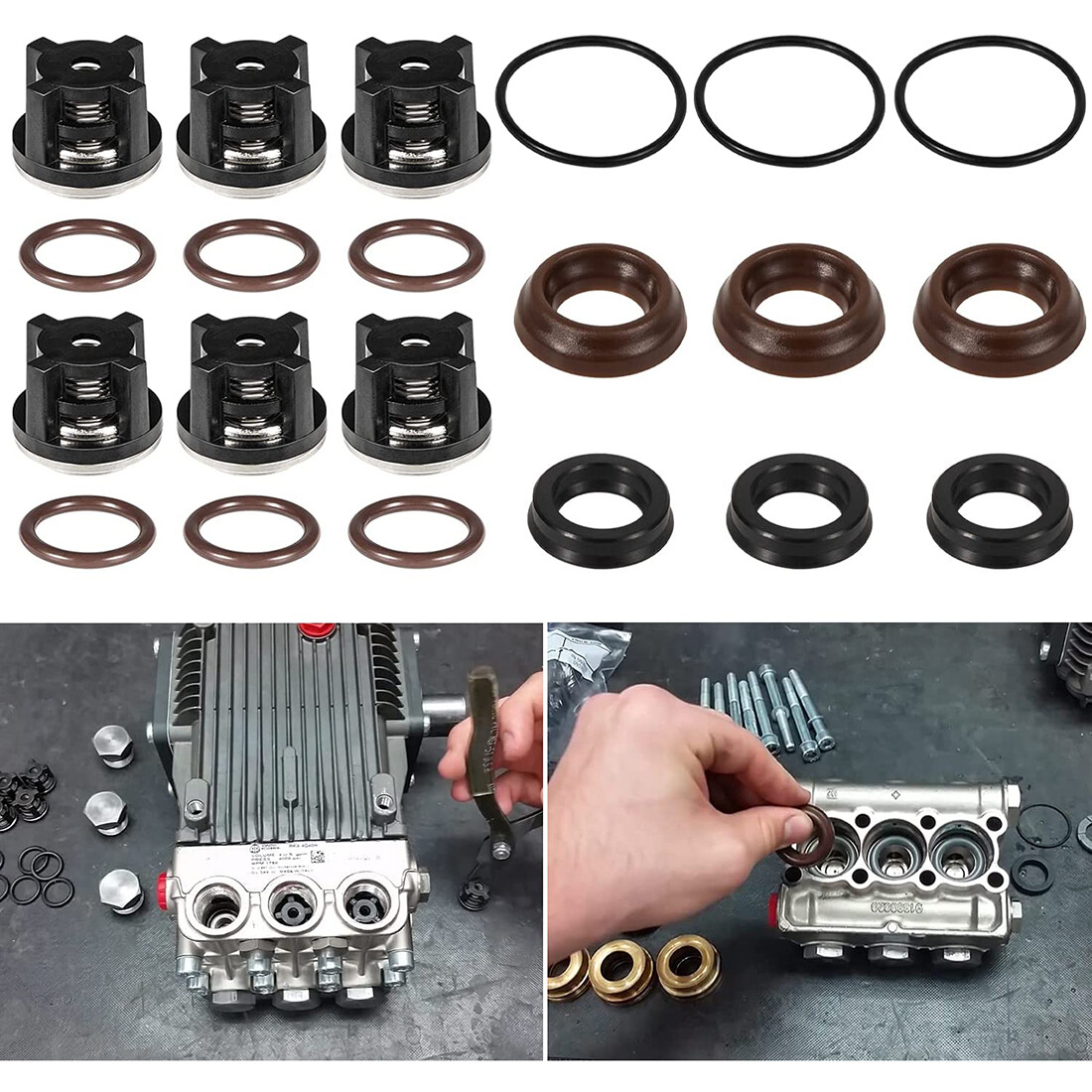 AR1828 Check Valve Kit + AR1857 Pressure Washer Packing Kit for Annovi Reverberi