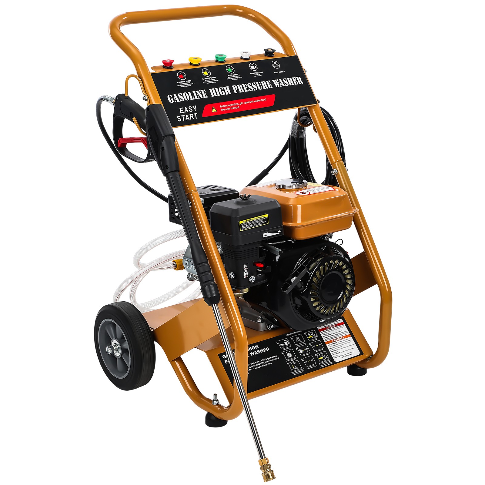 Gas Pressure Washer 3950 PSI 2.6 GPM 6.5HP Gas Power Washer with 5 Nozzle Set