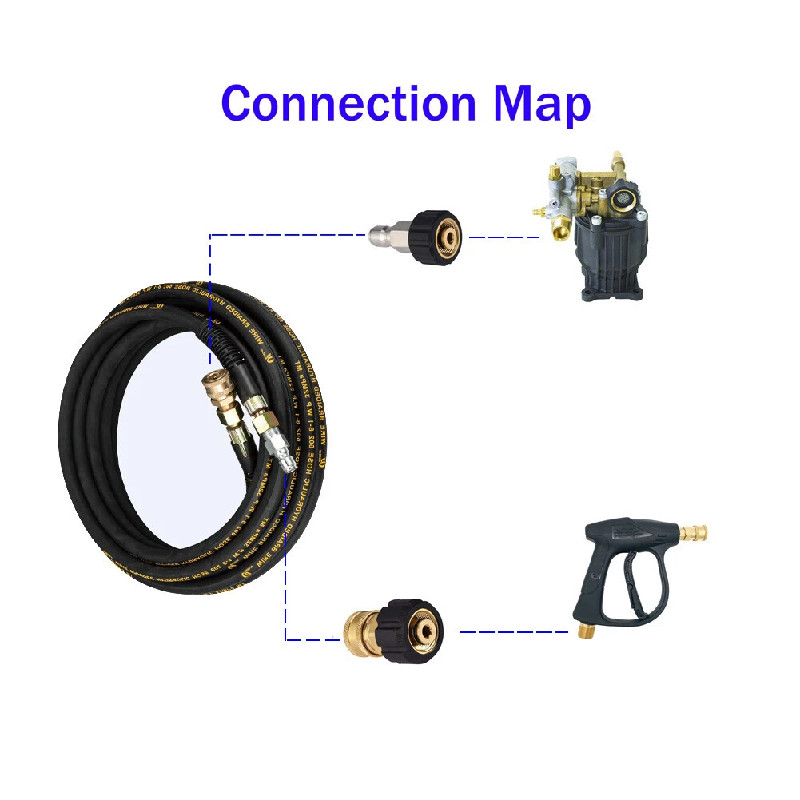 Pressure Washer Adapter Set M22 3/8″ Quick Connect Fitting For Power Washer Hose