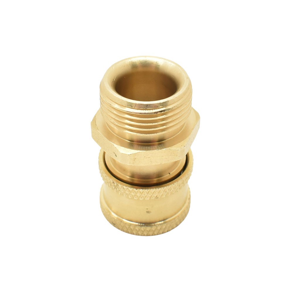 Interstate Pneumatic M22 Male Fitting x 1/4 Inch Quick Couplings Brass, 2700 PSI
