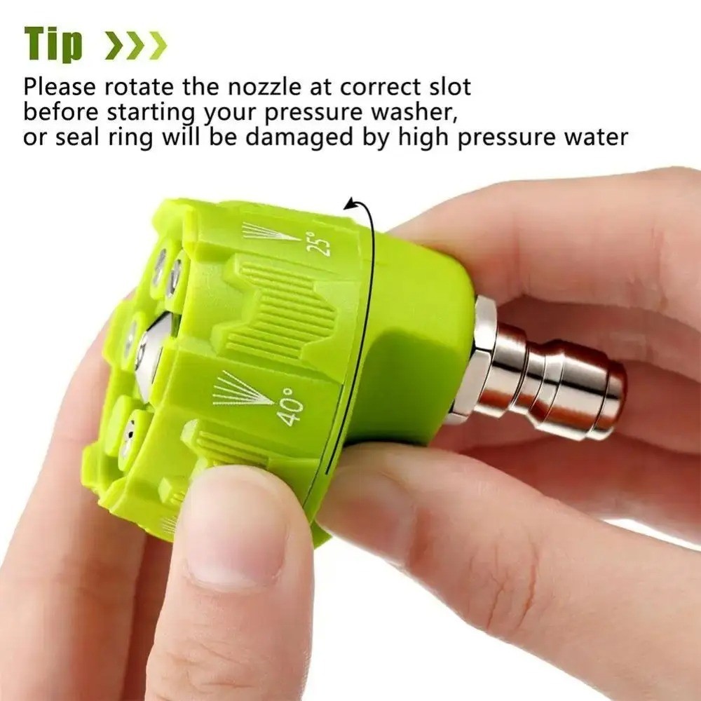 New 6 in 1 Power Washer Nozzle Set 1/4 Quick Connector Fast Shipping