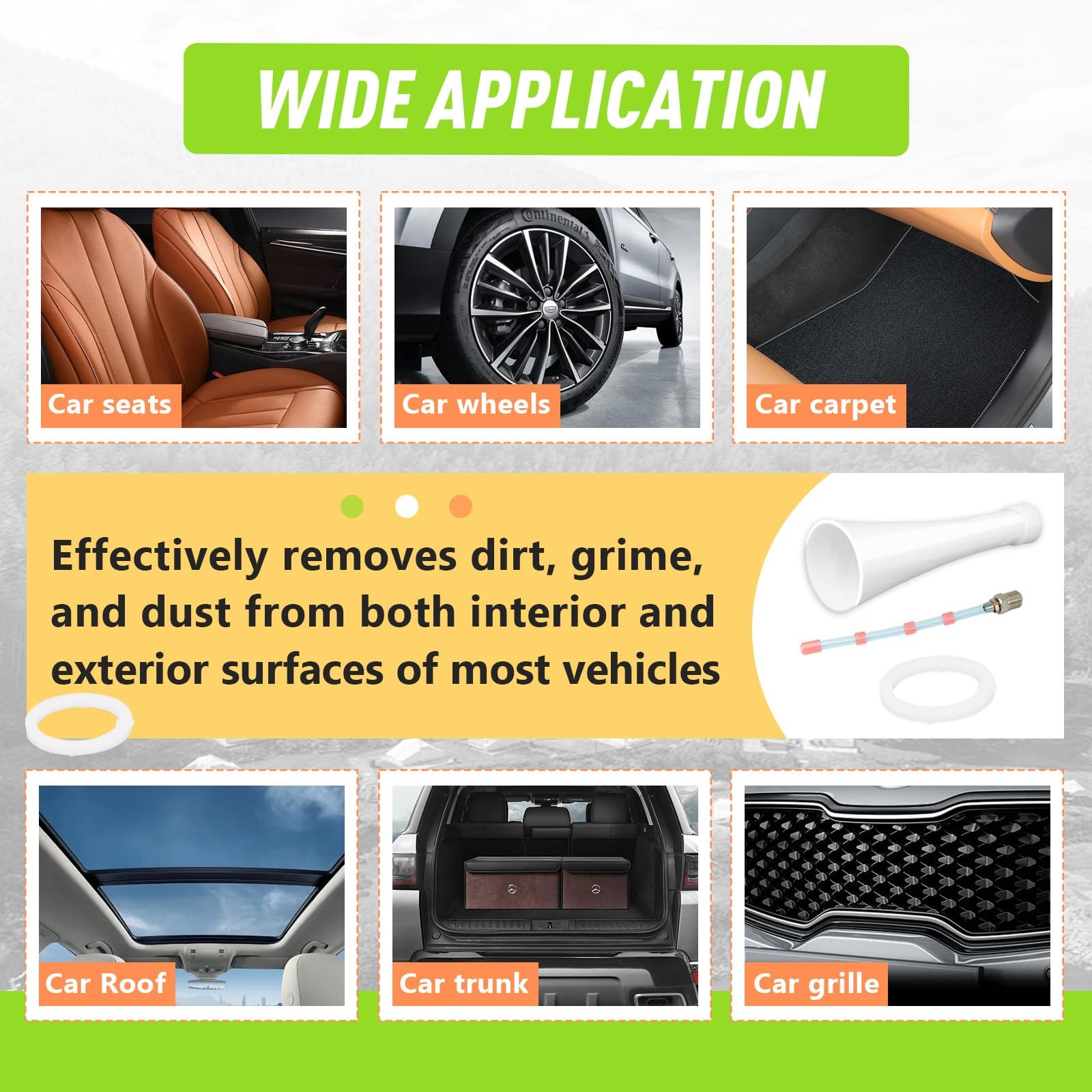 Car Cleaning Tool Kit, Fit for Gun Z-010 & Z-014, Shaped Nozzle Replacement…
