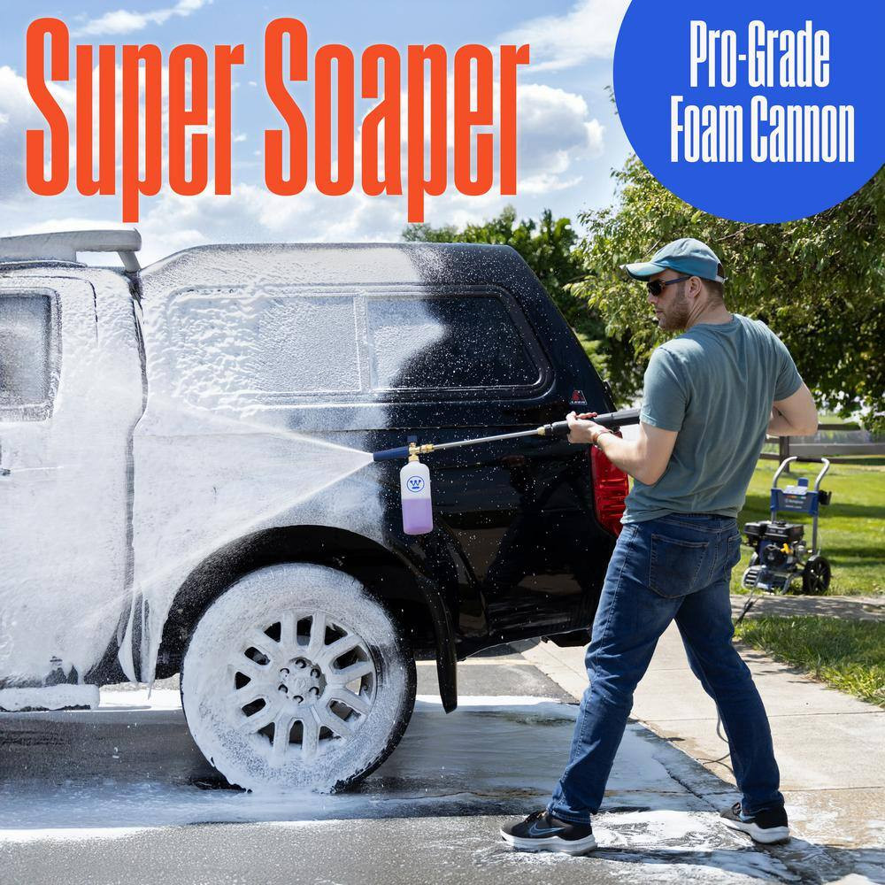 Auto Pressure Washer Accessory Kit, Auto Foam Cannon with Microfiber Wash Mitt a