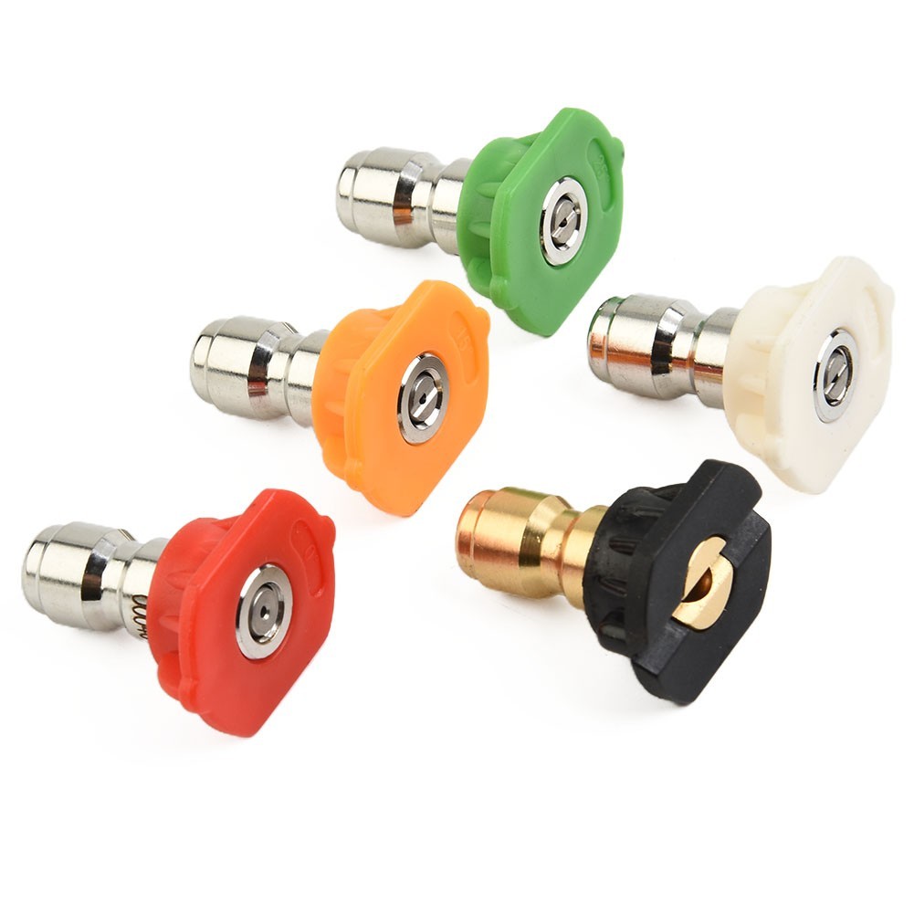 Pressure Washer Spray Nozzle Tips 0 15 25 40 Degree 1/4” Male Thread