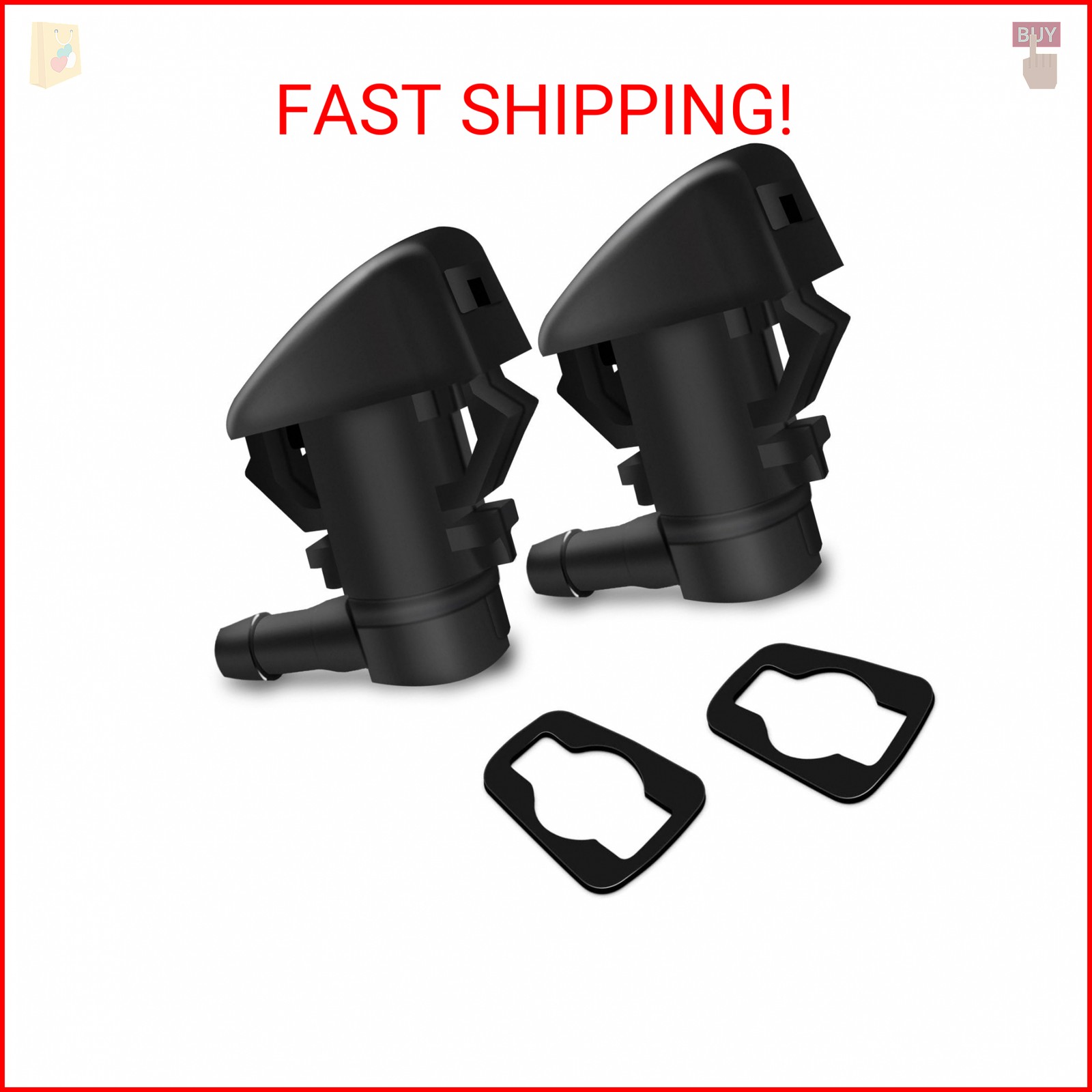 2 PCS Front Windshield Washer Nozzles, Front Windshield Washer Nozzle Wiper Spra
