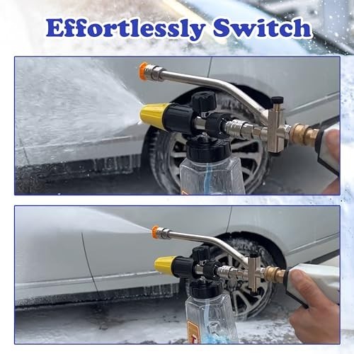 Tool Daily Pressure Washer Foam Cannon with Dual Connector and 5 Nozzles