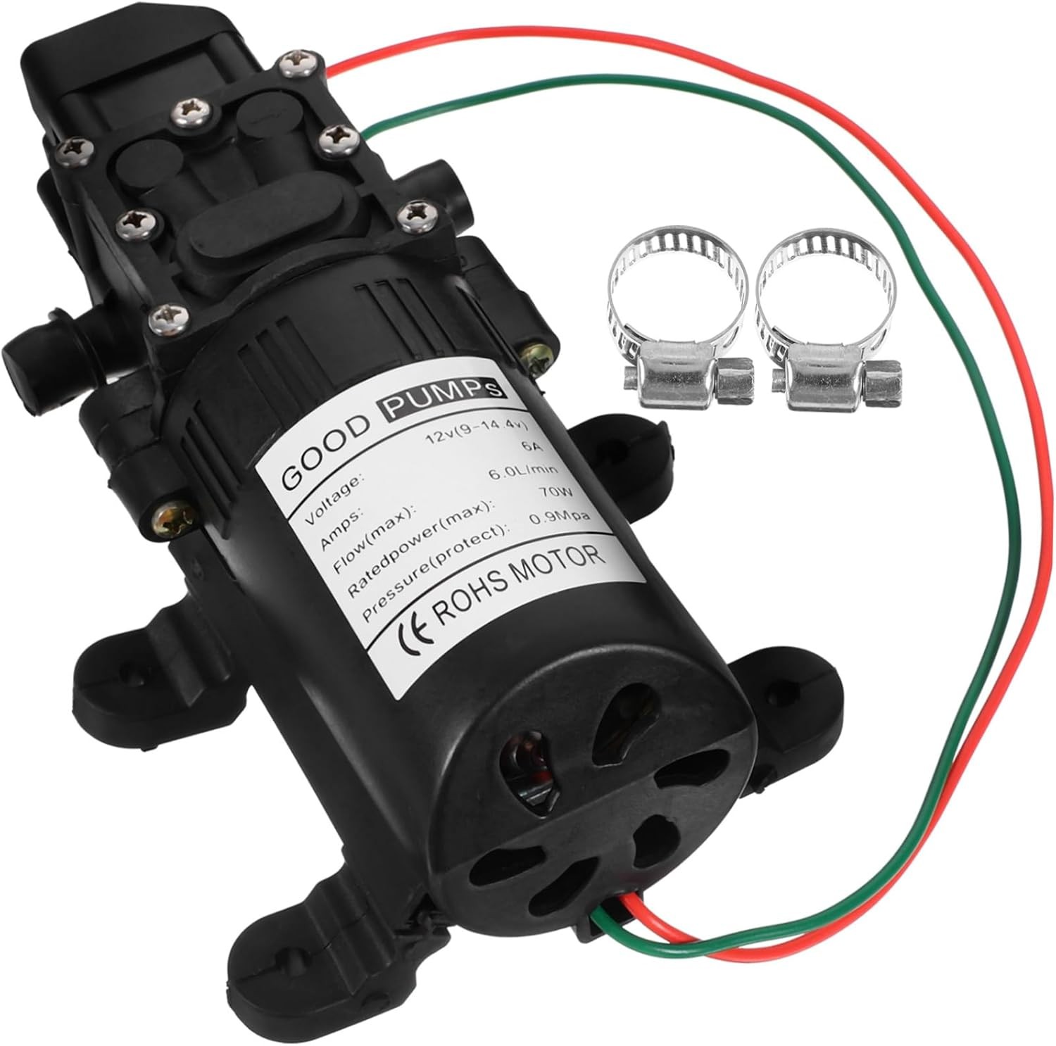 12v Diaphragm Pump for Car Washing Sprayer Pressure Auto Restart Non-corrosive