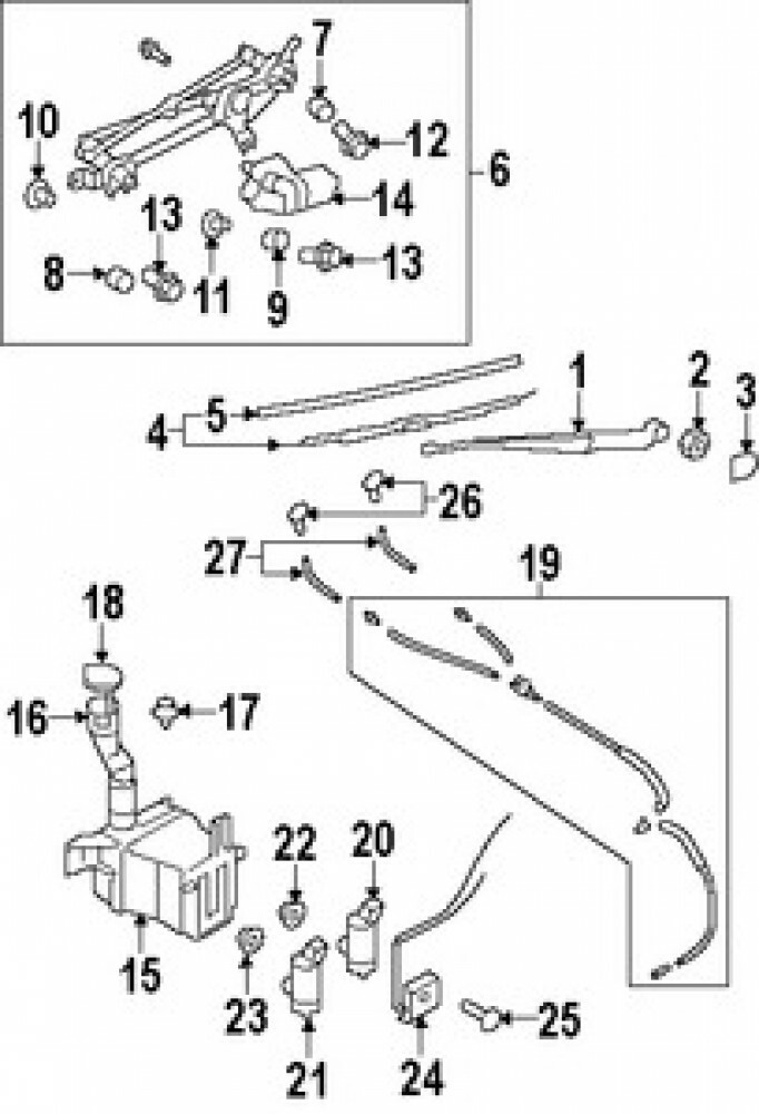 Subaru Genuine OEM Washer Fluid Reservoir Tank 2008-2014 Impreza 86631FG030