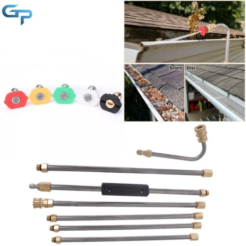 Pressure High 4000PSI Washer Extension Wand Set 5 Cleaner Nozzle And Hose Kit