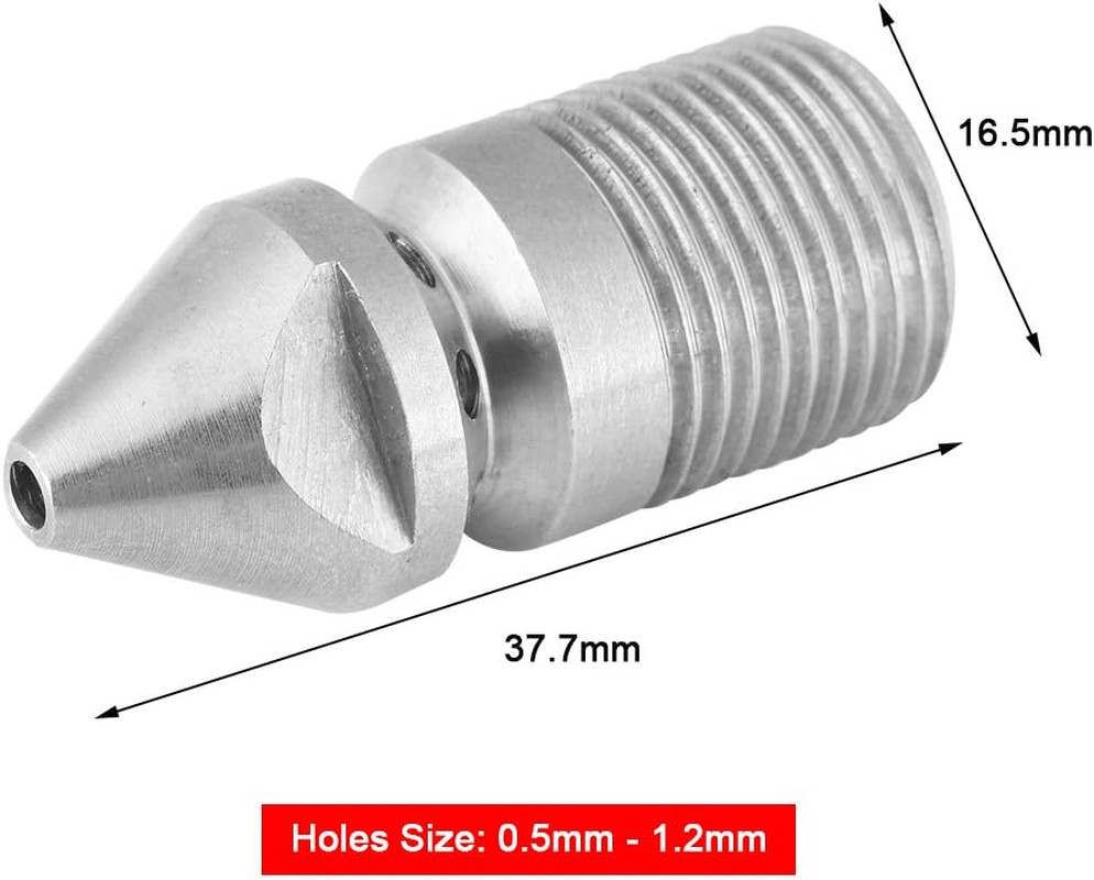 Sewer Cleaning Nozzle Stainless Steel SS304 Drain for Pressure Washer Sewer J…