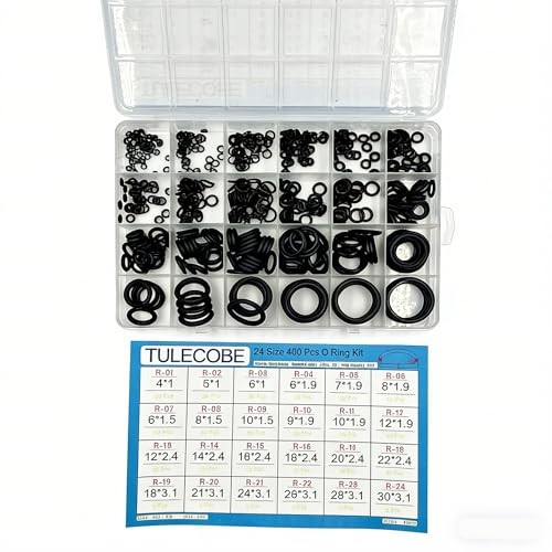 Universal Metric Nitrile Rubber(NBR) O Ring Assortment Kit for 24 Size 400 Pcs