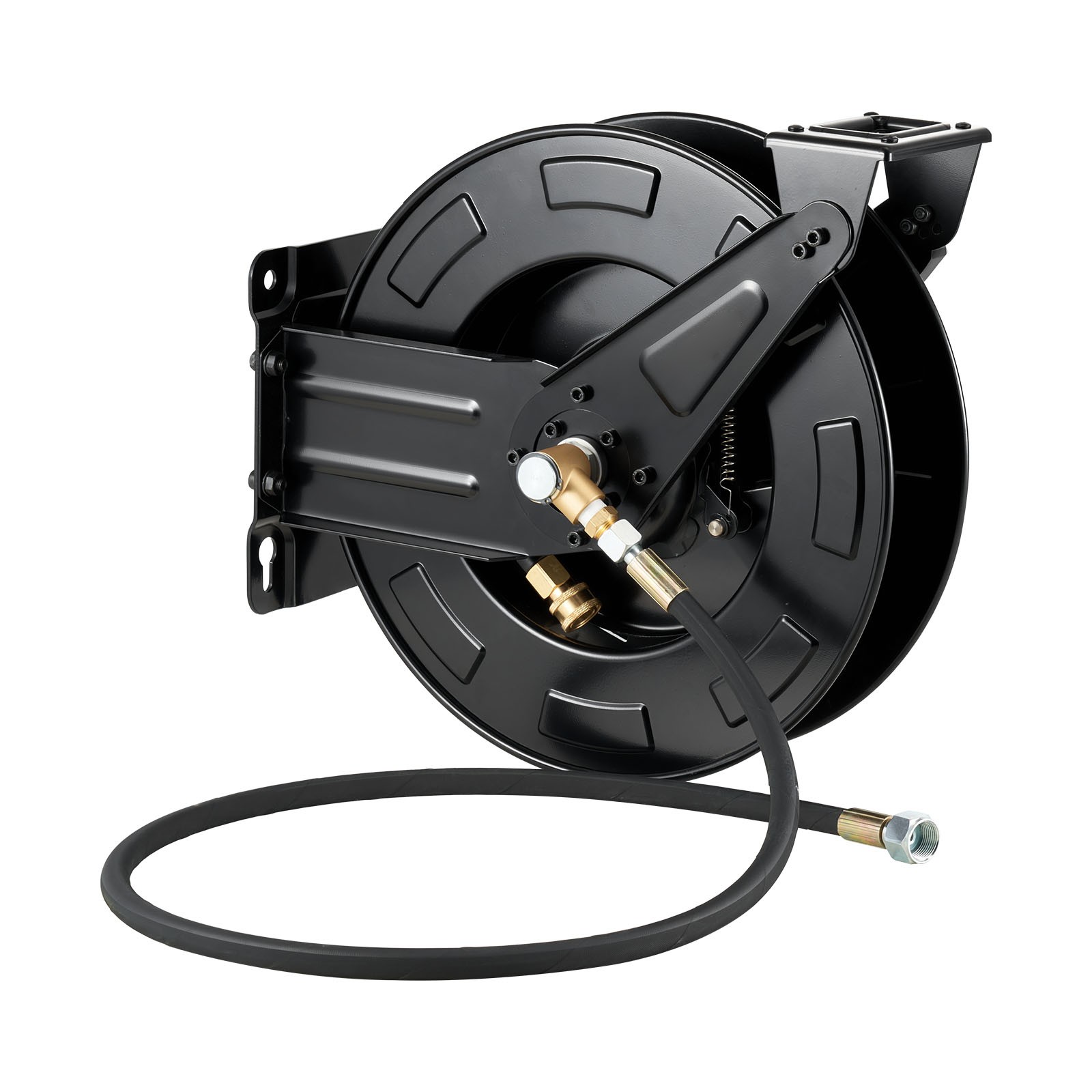 Uimoso Retractable Pressure Washer Hose Reel 50ft x 3/8in, 4000 PSI, Auto-Rewind